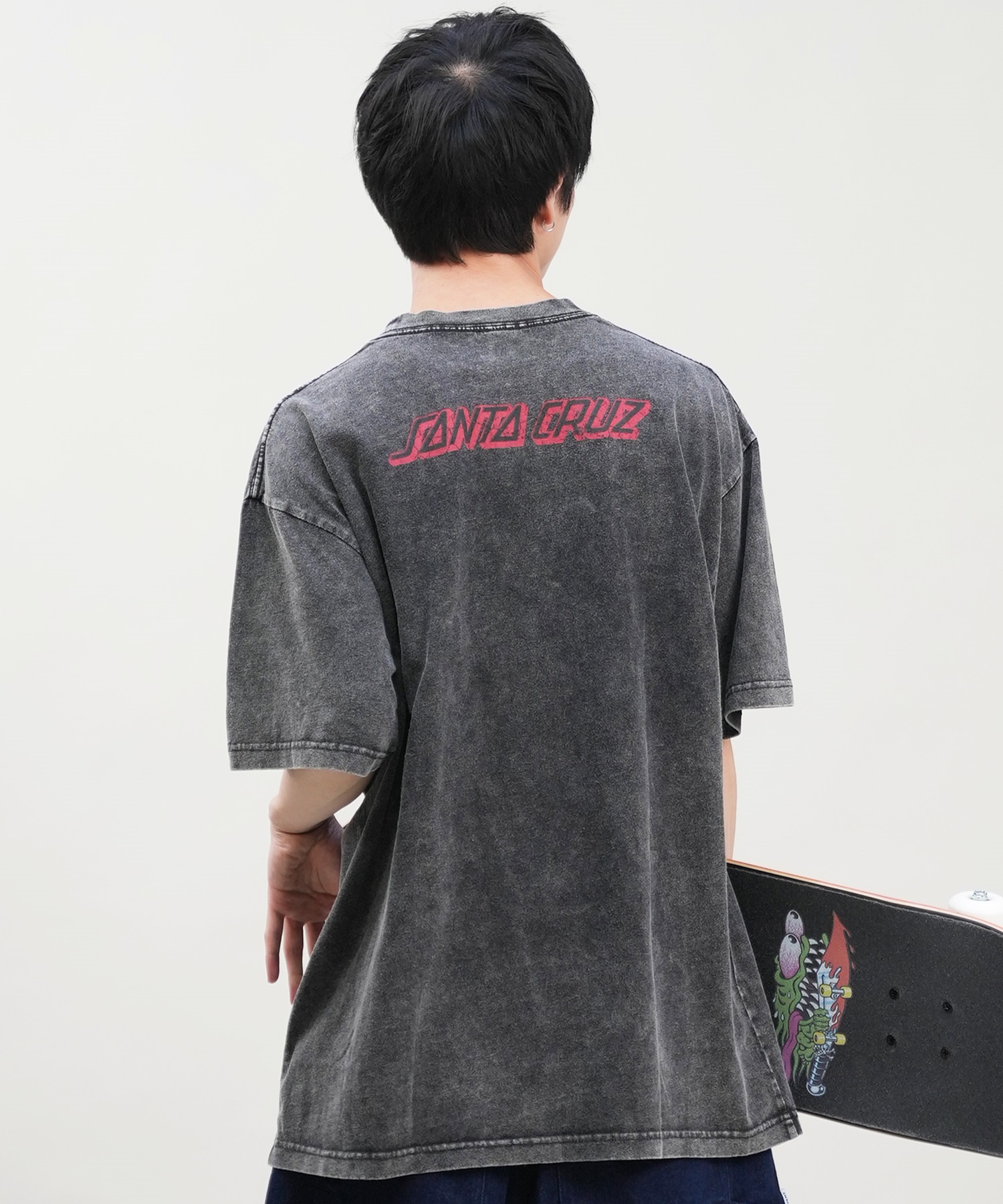 SANTACRUZ サンタクルーズ 半袖 Tシャツ メンズ フロントプリント ピグメント Pigment Bleach S S Tee 502242405 ムラサキスポーツ限定(SHARK-M)