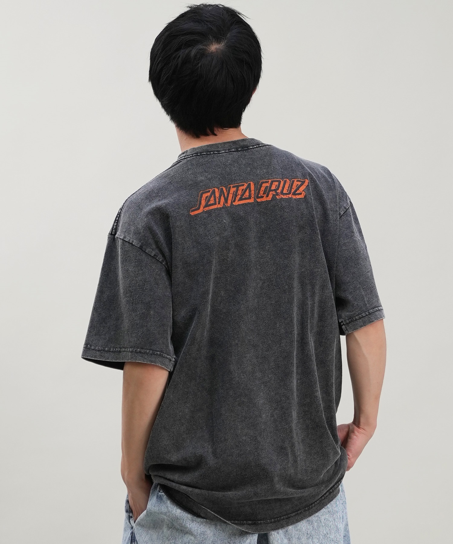 SANTACRUZ サンタクルーズ 半袖 Tシャツ メンズ フロントプリント ピグメント Pigment Bleach S S Tee 502242405 ムラサキスポーツ限定(SHARK-M)