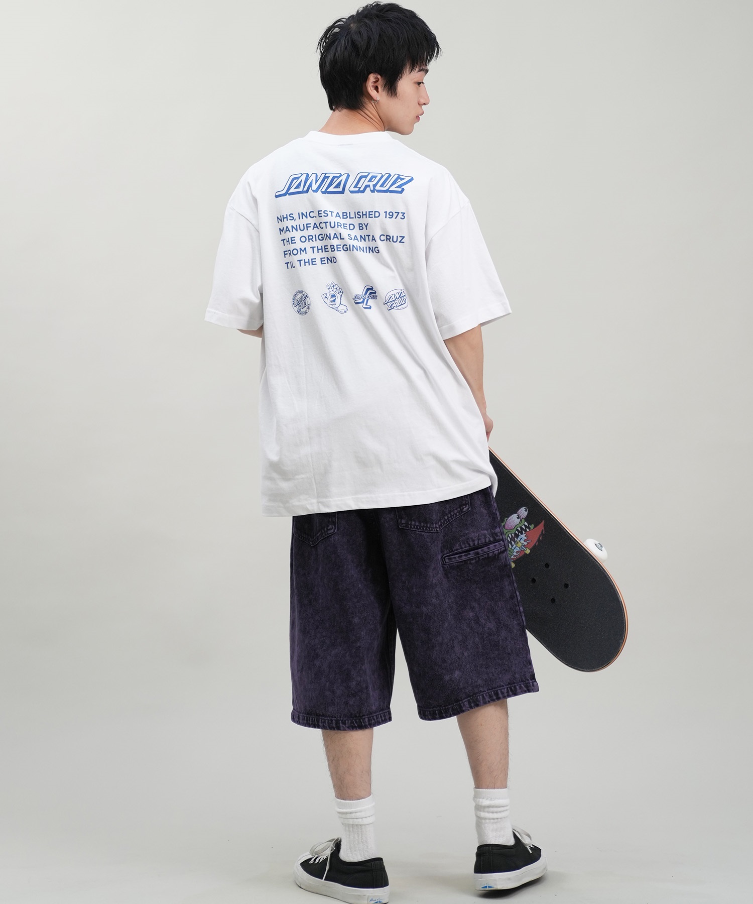 SANTACRUZ サンタクルーズ 半袖 Tシャツ メンズ バックプリント Historical S S Tee 502242406 ムラサキスポーツ限定(WHITE-M)