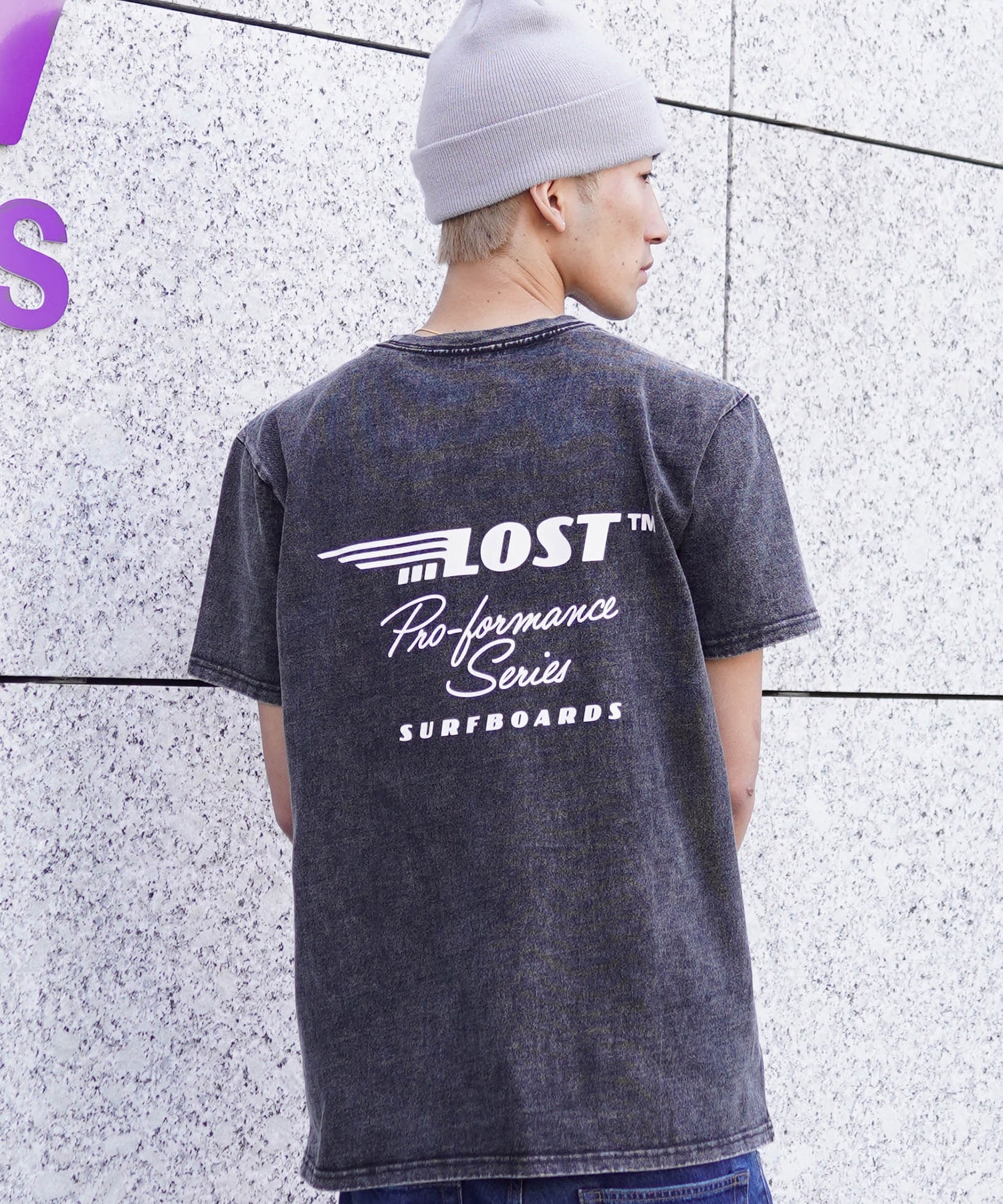 【ムラサキスポーツ限定】 LOST ロスト メンズ Tシャツ 半袖 バックプリント PROFORMANCE L24SS-A(WHT-M)