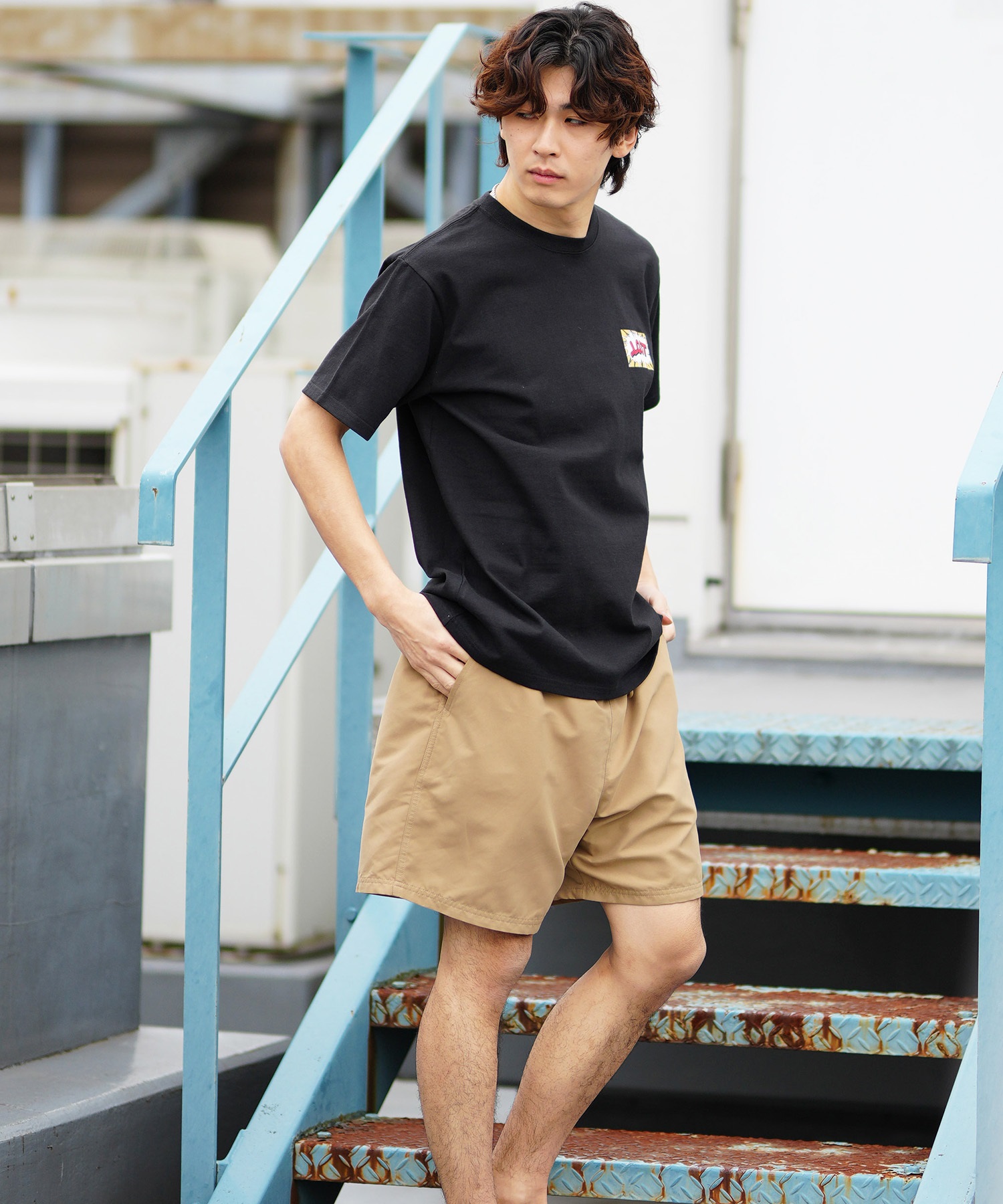 【ムラサキスポーツ限定】 LOST ロスト メンズ Tシャツ 半袖 バックプリント NO WAVES L24SS-H(WHT-M)