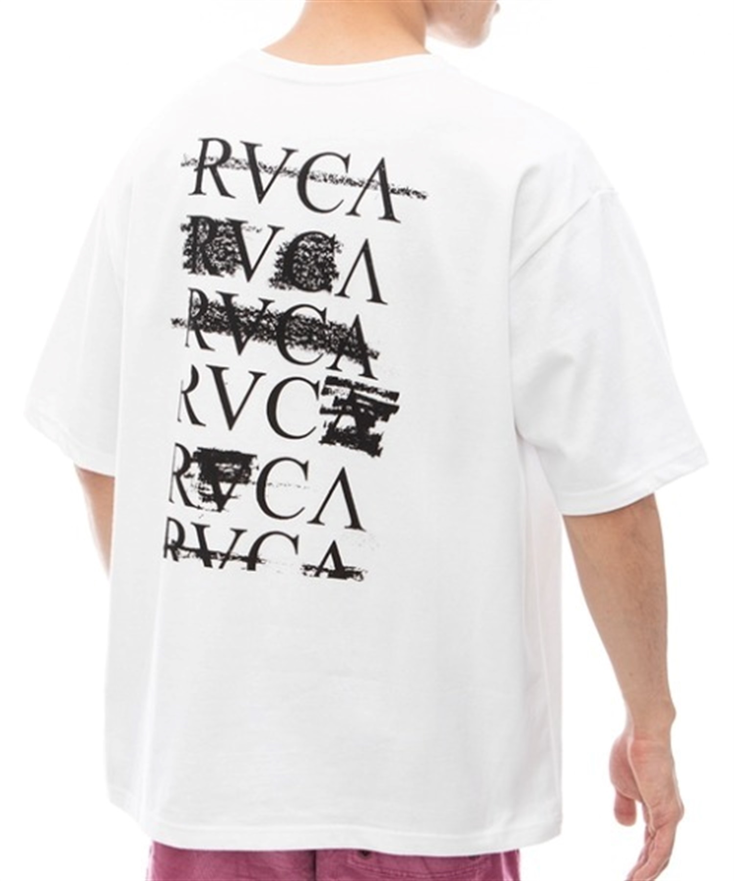 RVCA ルーカ メンズ 半袖 Tシャツ コットンTee バックプリント オーバーサイズ BE04A-231(WHT-S)