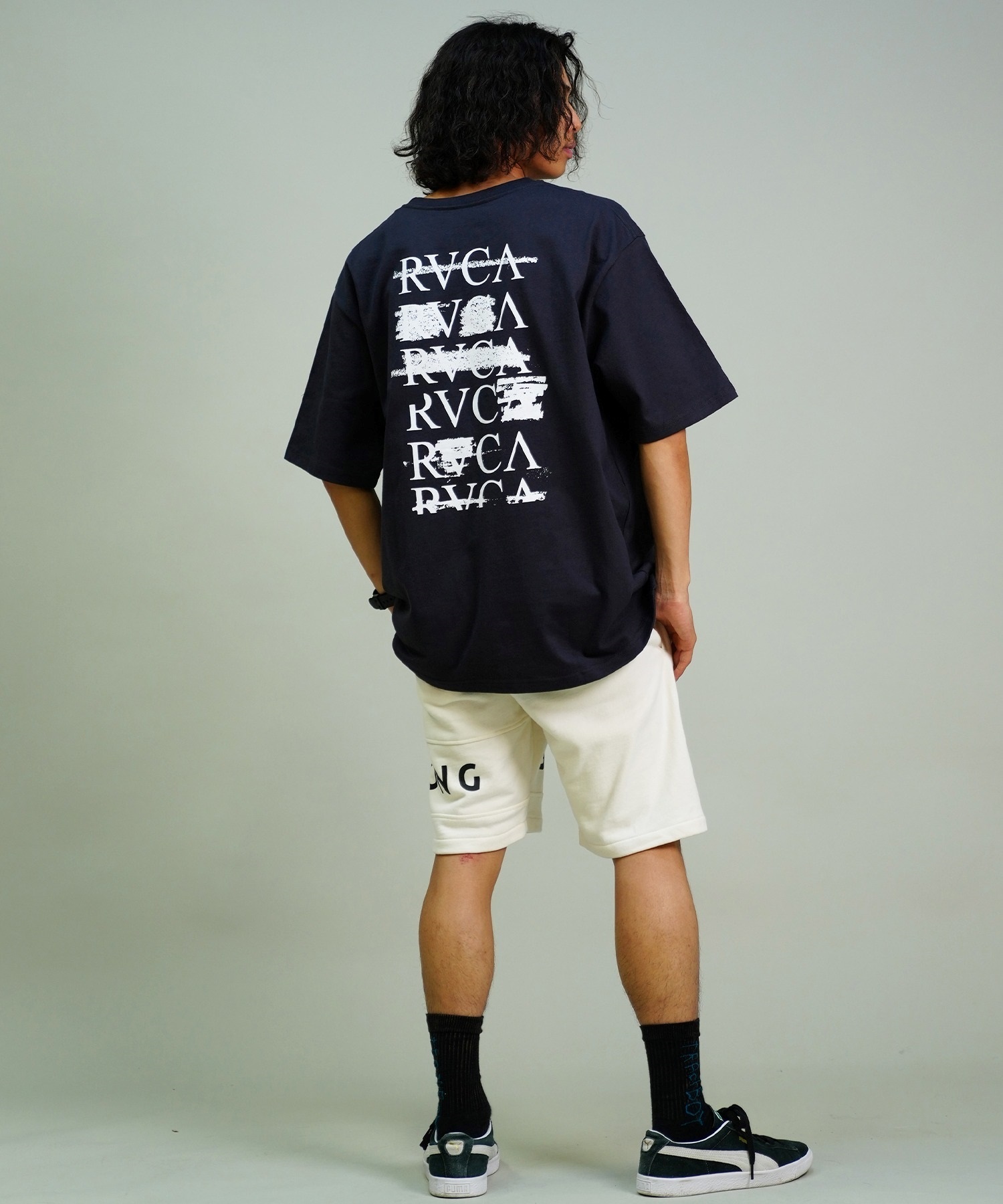 RVCA ルーカ メンズ 半袖 Tシャツ コットンTee バックプリント オーバーサイズ BE04A-231(WHT-S)