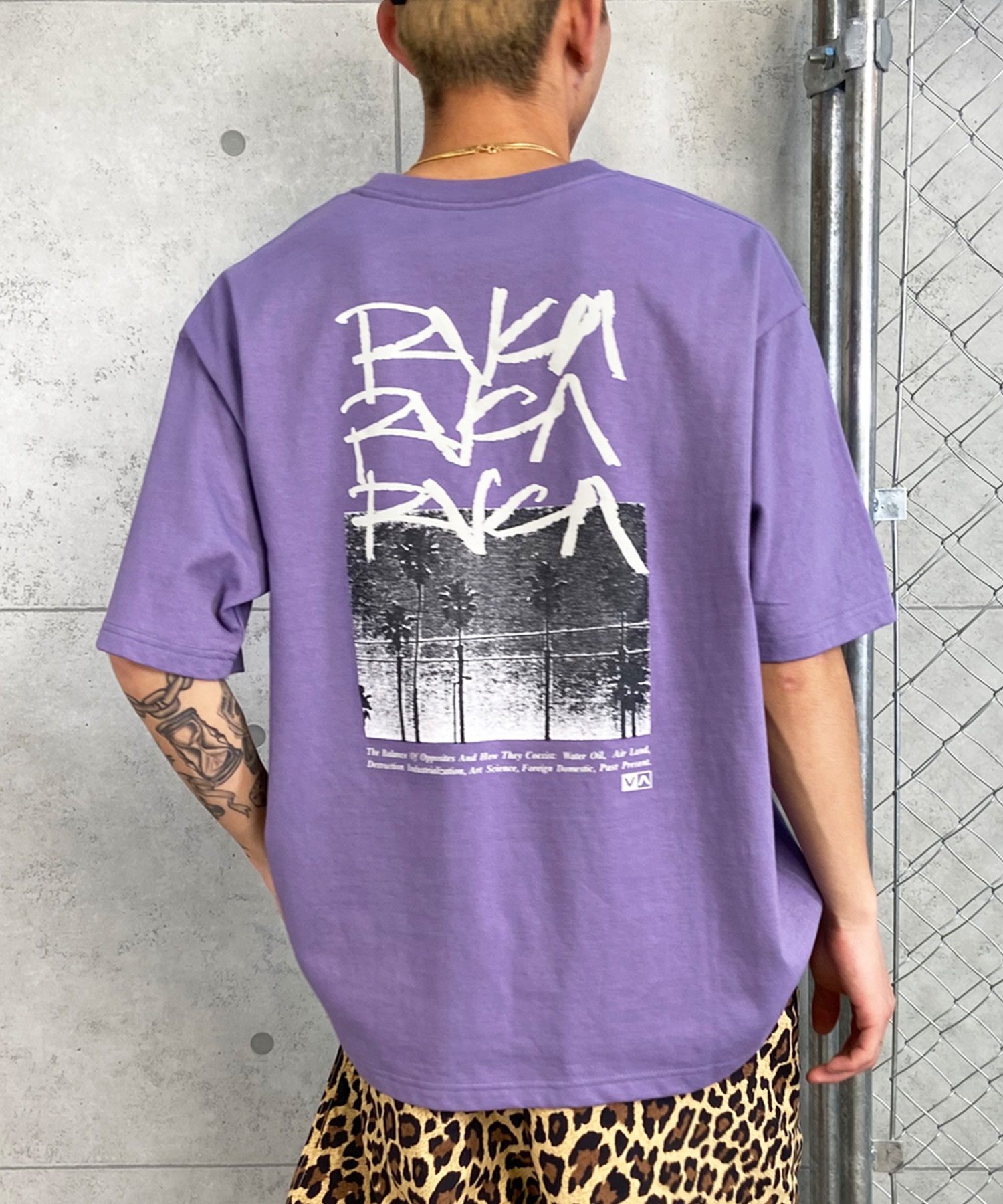 RVCA ルーカ メンズ 半袖Tee オーバーサイズ バックプリント ユニセックス BE04A-233(PMW0-S)