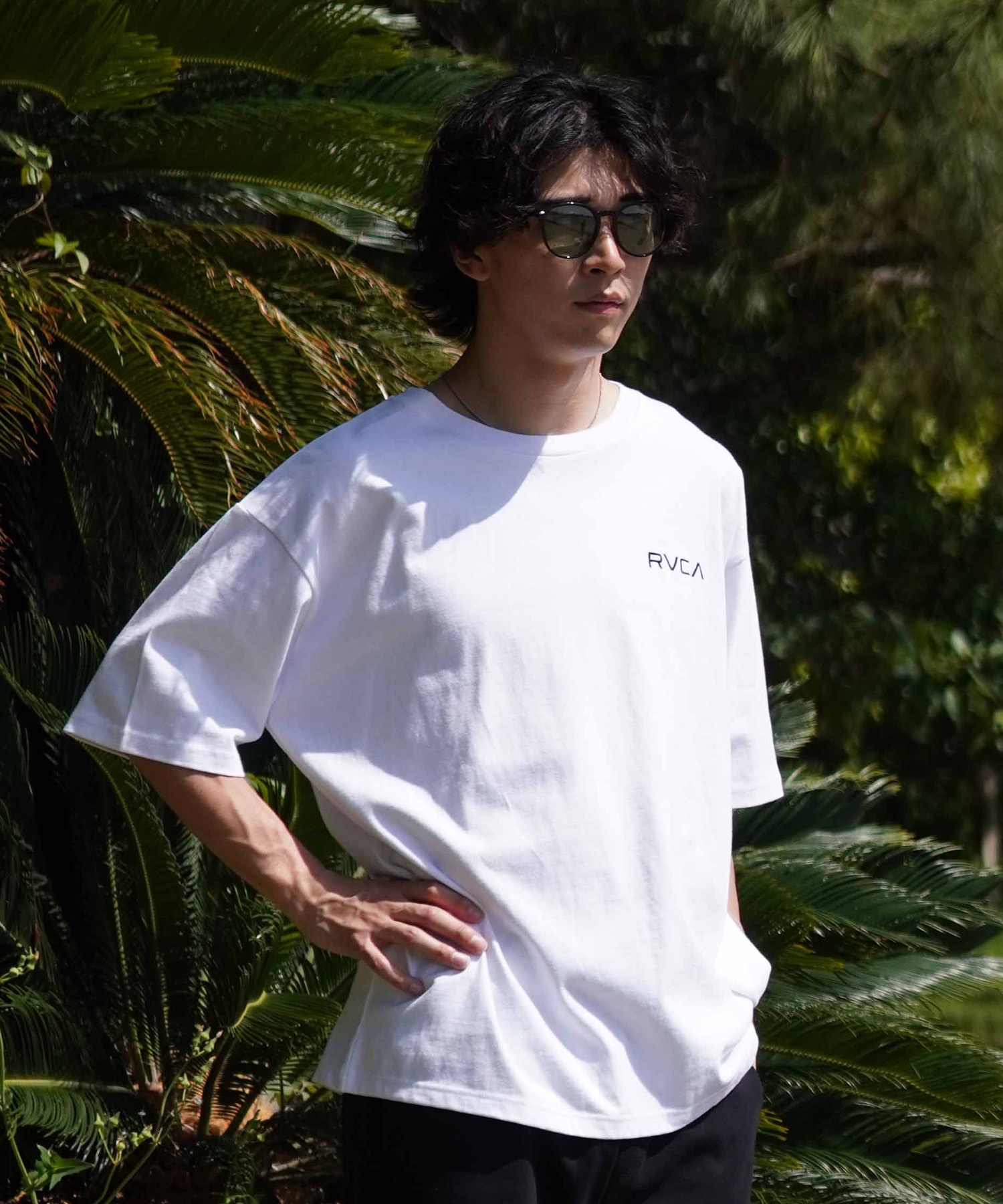 RVCA ルーカ メンズ Tシャツ 半袖 バックプリント オーバーサイズ BE04A-P21 ムラサキスポーツ限定(KHA-S)