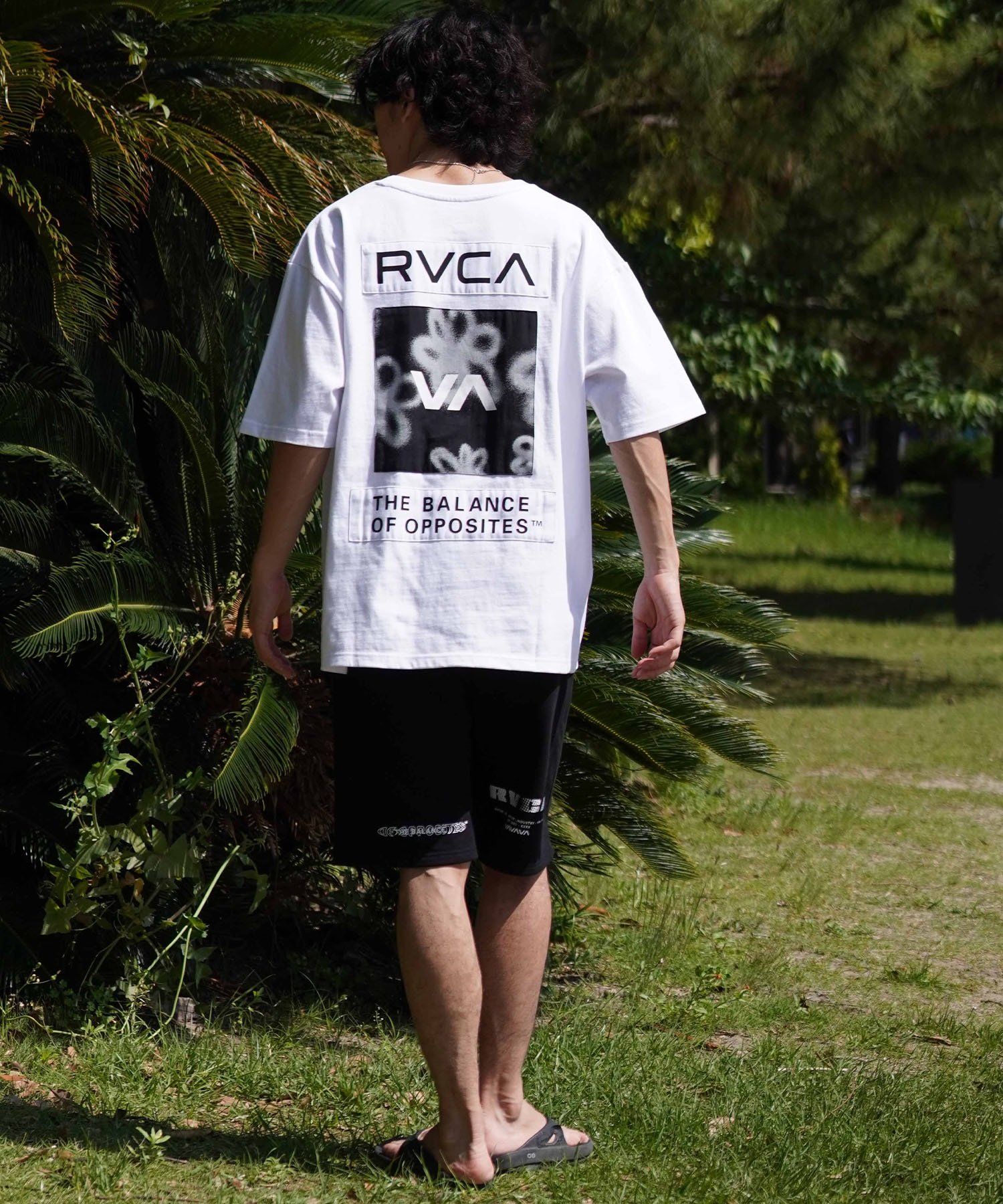 RVCA ルーカ メンズ Tシャツ 半袖 バックプリント オーバーサイズ BE04A-P21 ムラサキスポーツ限定(KHA-S)