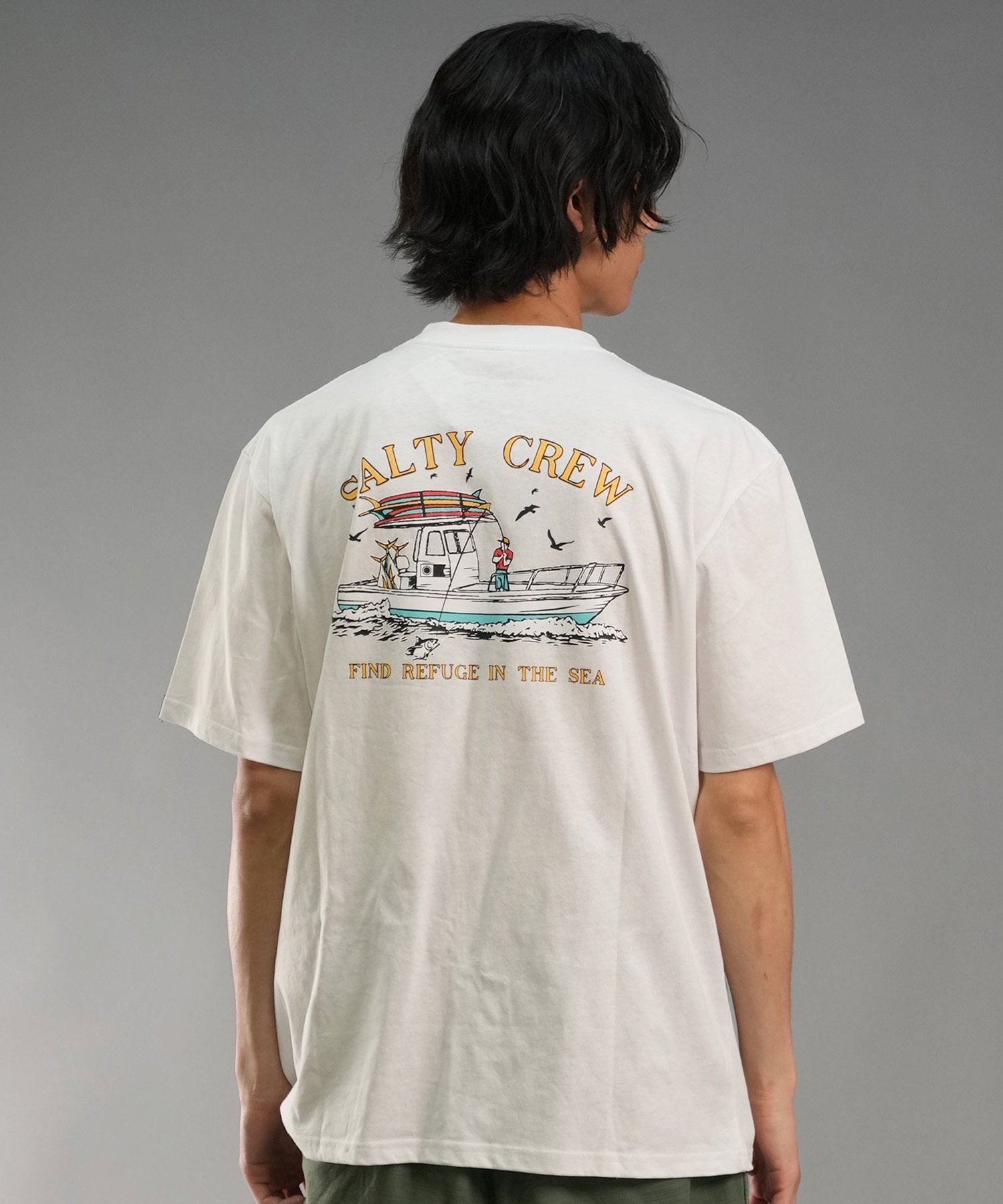 SALTY CREW ソルティークルー メンズ Tシャツ 半袖 バックプリント オーバーサイズ JAPAN LTD 54-230(WHT-M)