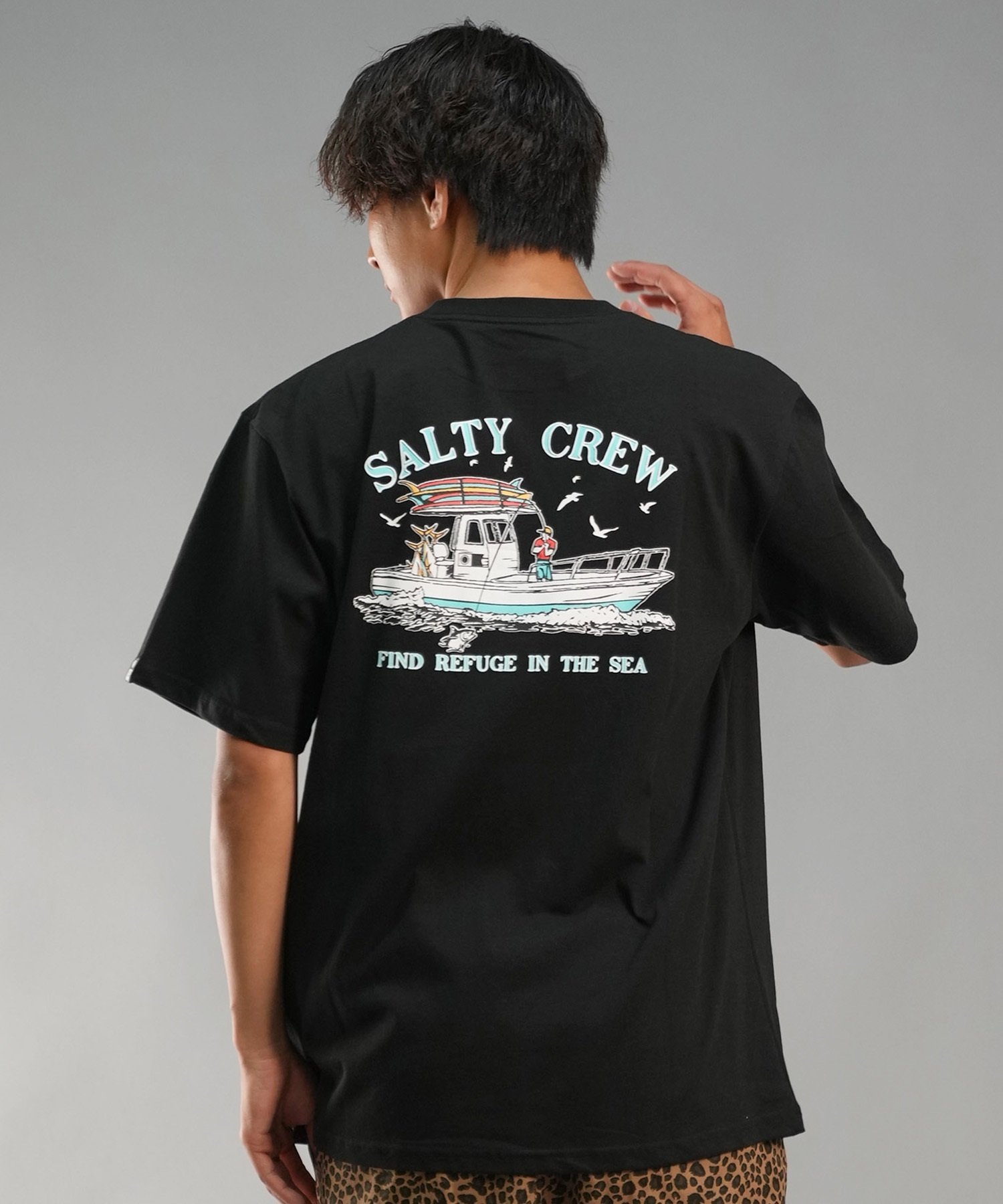 SALTY CREW ソルティークルー メンズ Tシャツ 半袖 バックプリント オーバーサイズ JAPAN LTD 54-230(BLK-M)