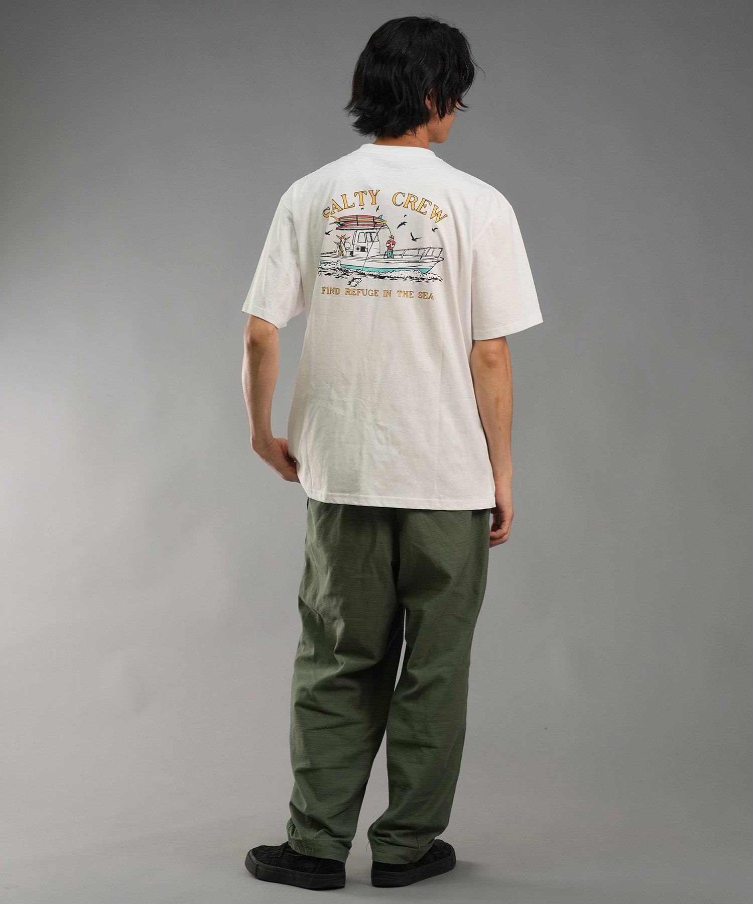 SALTY CREW ソルティークルー メンズ Tシャツ 半袖 バックプリント オーバーサイズ JAPAN LTD 54-230(WHT-M)