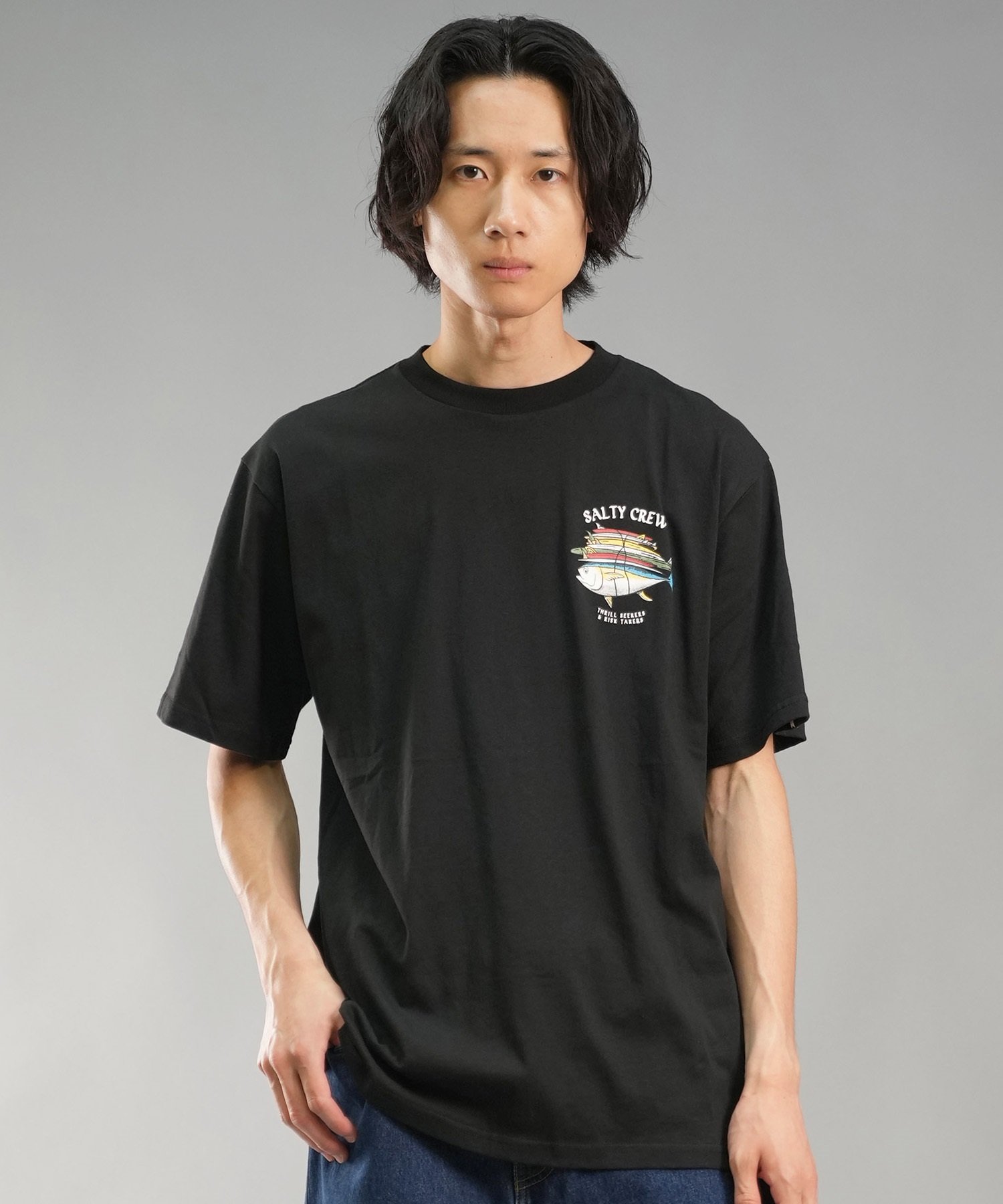 SALTY CREW ソルティークルー メンズ Tシャツ 半袖 バックプリント オーバーサイズ JAPAN LTD 54-231(HBL-M)