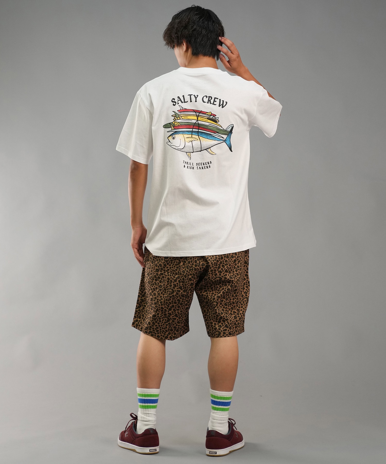 SALTY CREW ソルティークルー メンズ Tシャツ 半袖 バックプリント オーバーサイズ JAPAN LTD 54-231(WHT-M)