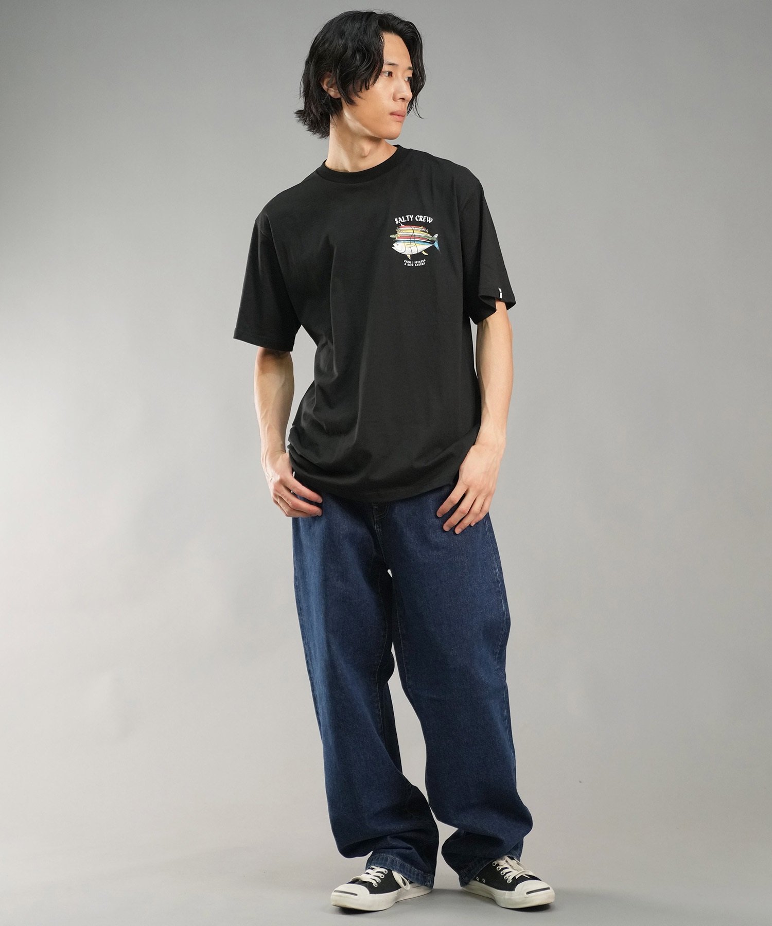 SALTY CREW ソルティークルー メンズ Tシャツ 半袖 バックプリント オーバーサイズ JAPAN LTD 54-231(WHT-M)