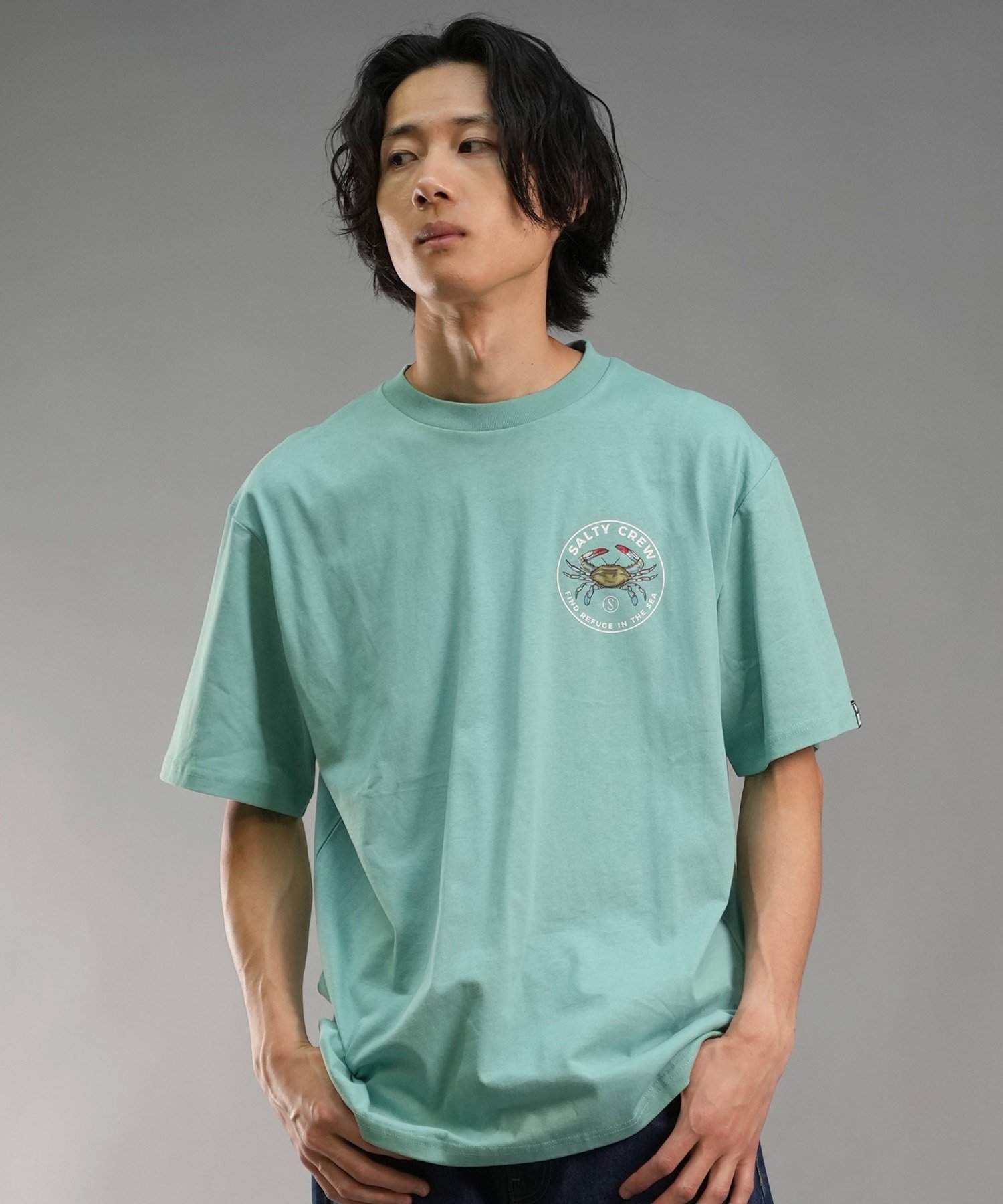 SALTY CREW ソルティークルー メンズ Tシャツ 半袖 バックプリント オーバーサイズ JAPAN LTD 54-232(WHT-M)