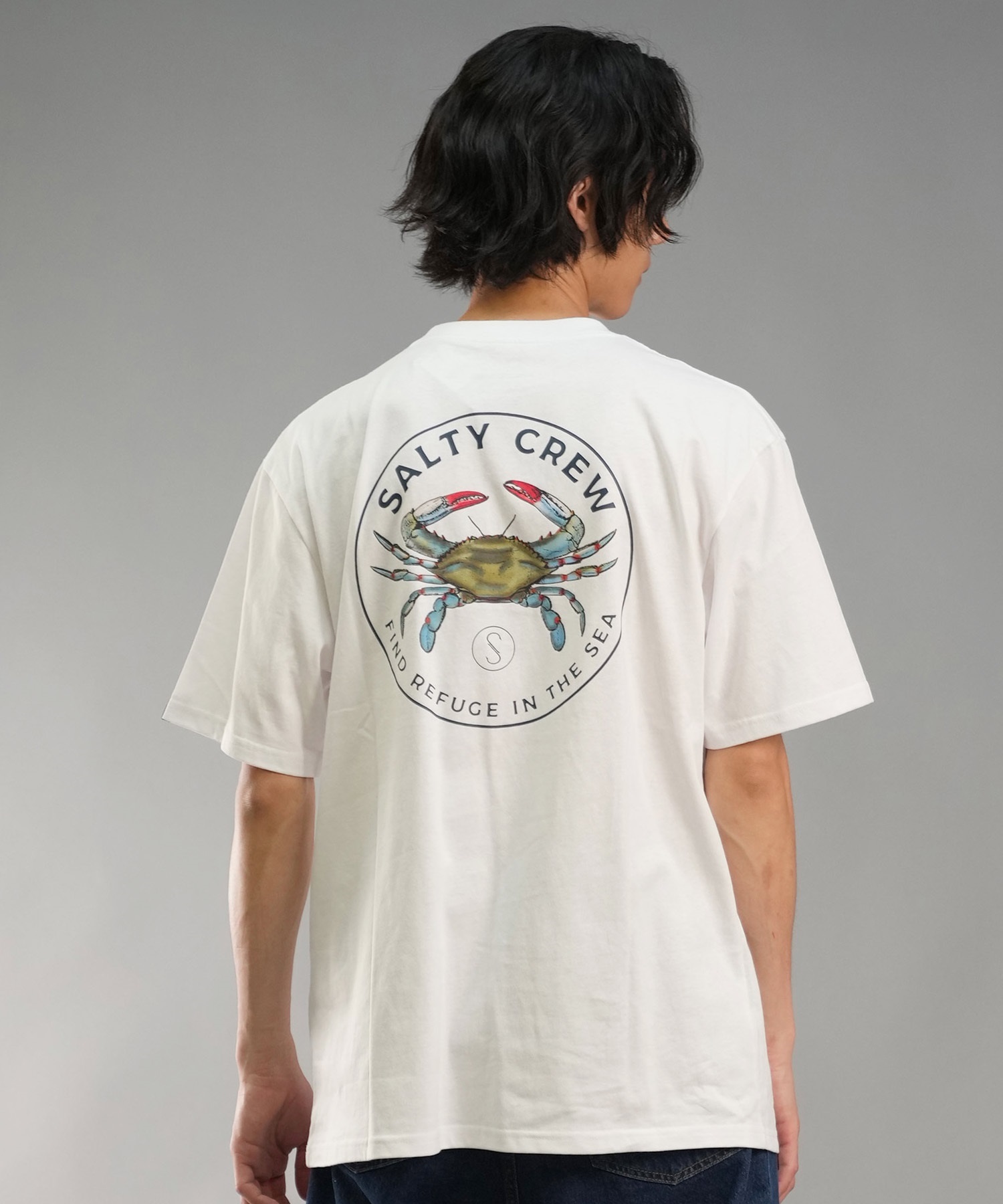 SALTY CREW ソルティークルー メンズ Tシャツ 半袖 バックプリント オーバーサイズ JAPAN LTD 54-232(GRN-M)