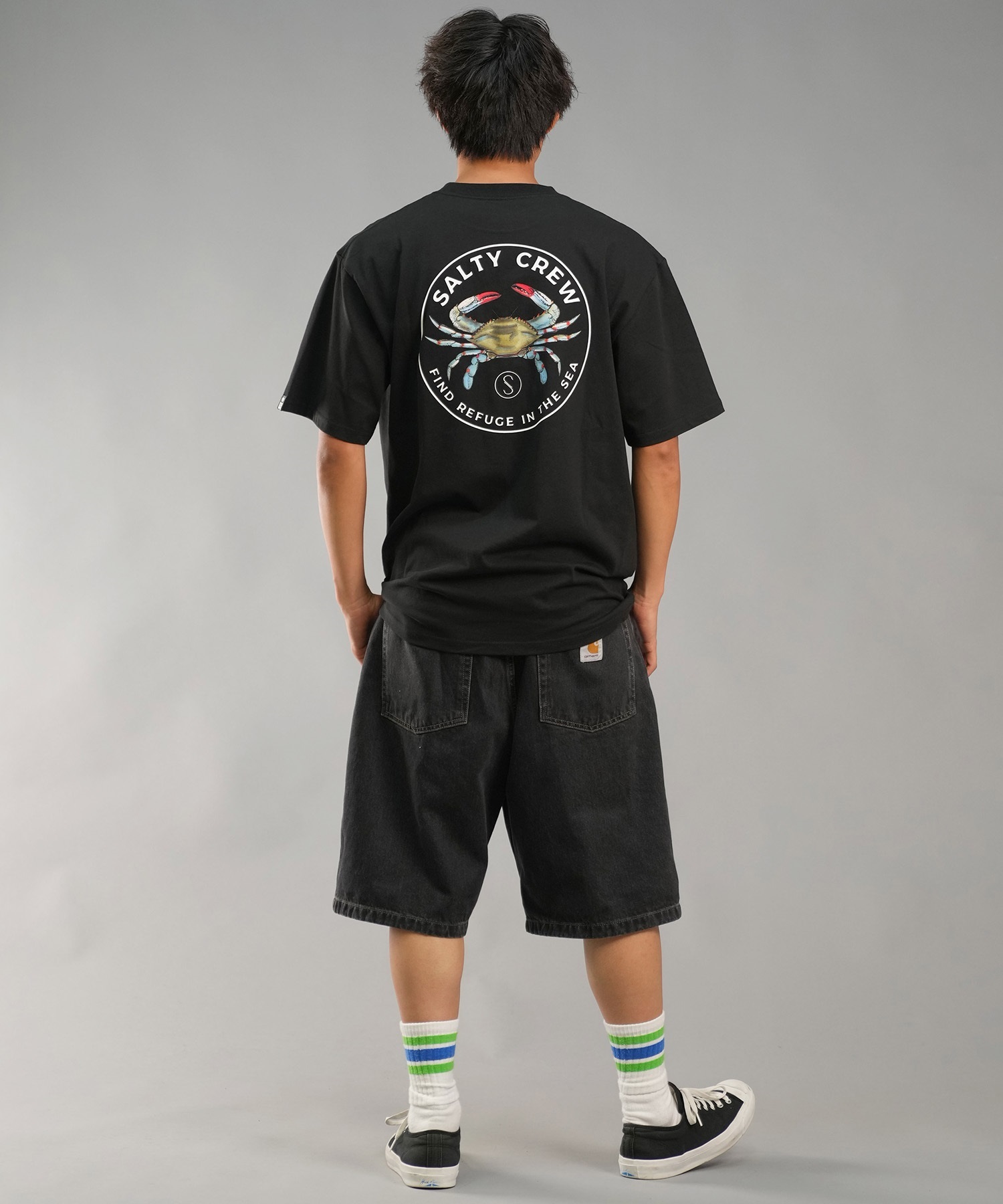 SALTY CREW ソルティークルー メンズ Tシャツ 半袖 バックプリント オーバーサイズ JAPAN LTD 54-232(WHT-M)