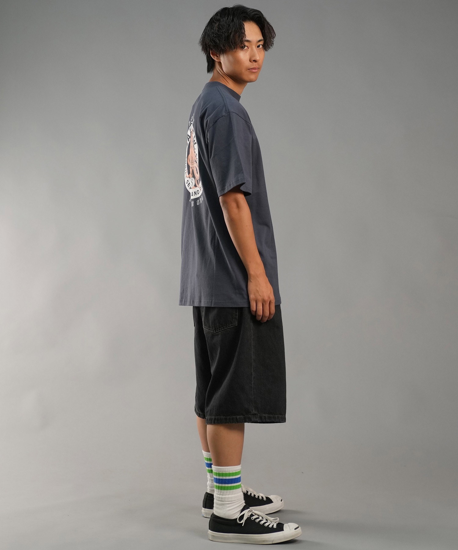 SALTY CREW ソルティークルー メンズ Tシャツ 半袖 バックプリント オーバーサイズ JAPAN LTD 54-233(HBL-M)