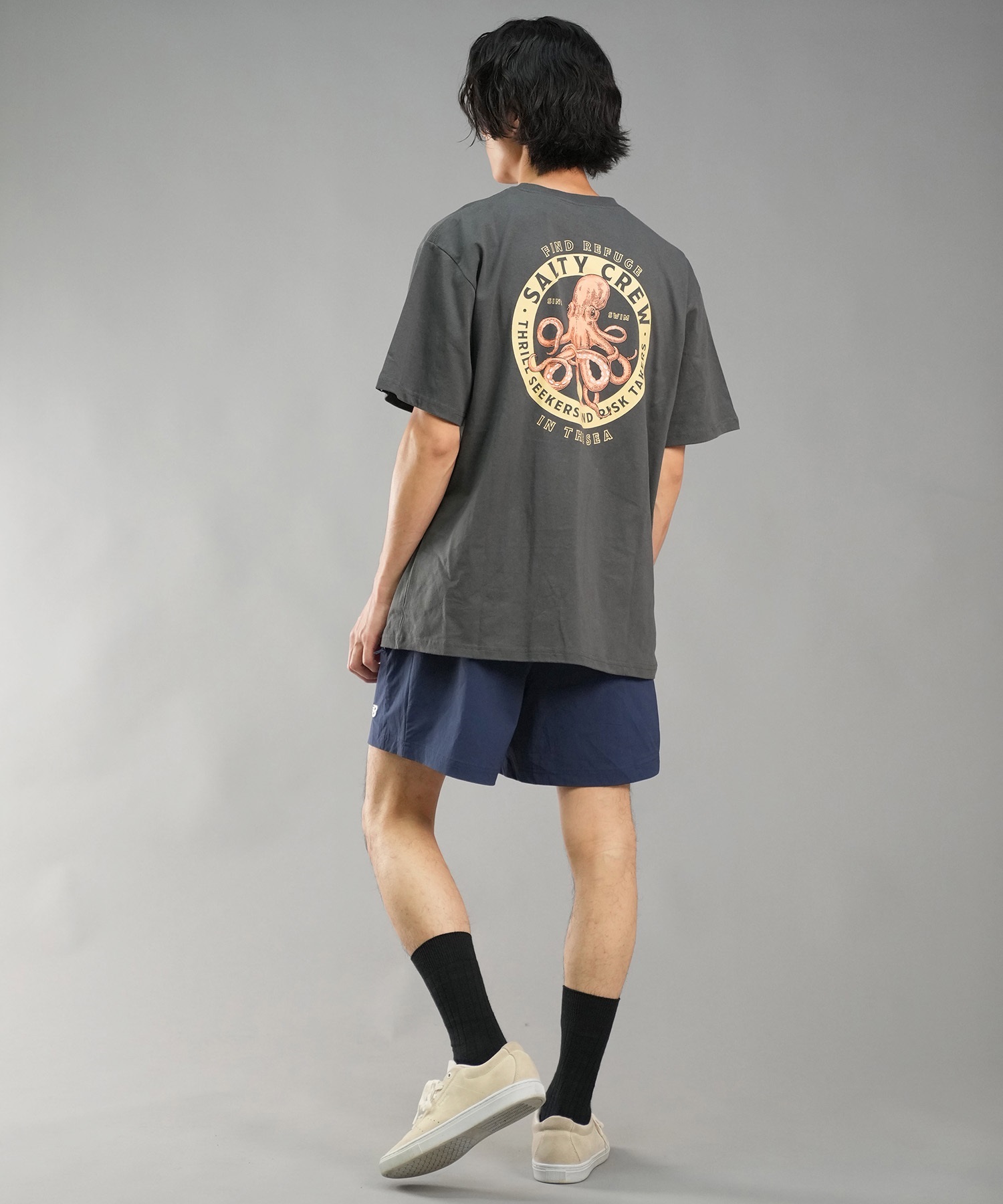 SALTY CREW ソルティークルー メンズ Tシャツ 半袖 バックプリント オーバーサイズ JAPAN LTD 54-233(HBL-M)