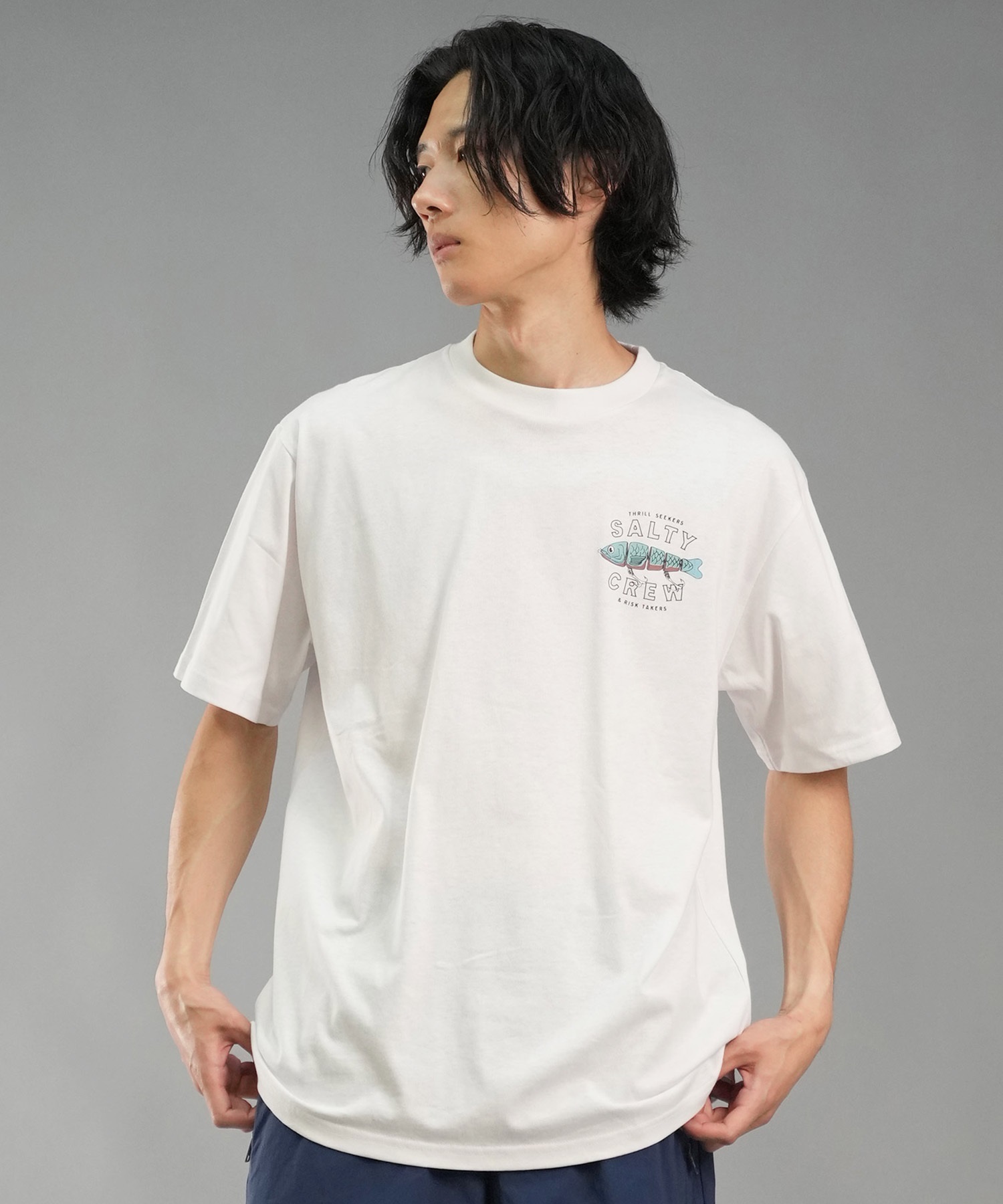 SALTY CREW ソルティークルー メンズ Tシャツ 半袖 バックプリント オーバーサイズ JAPAN LTD 54-234(CHA-M)