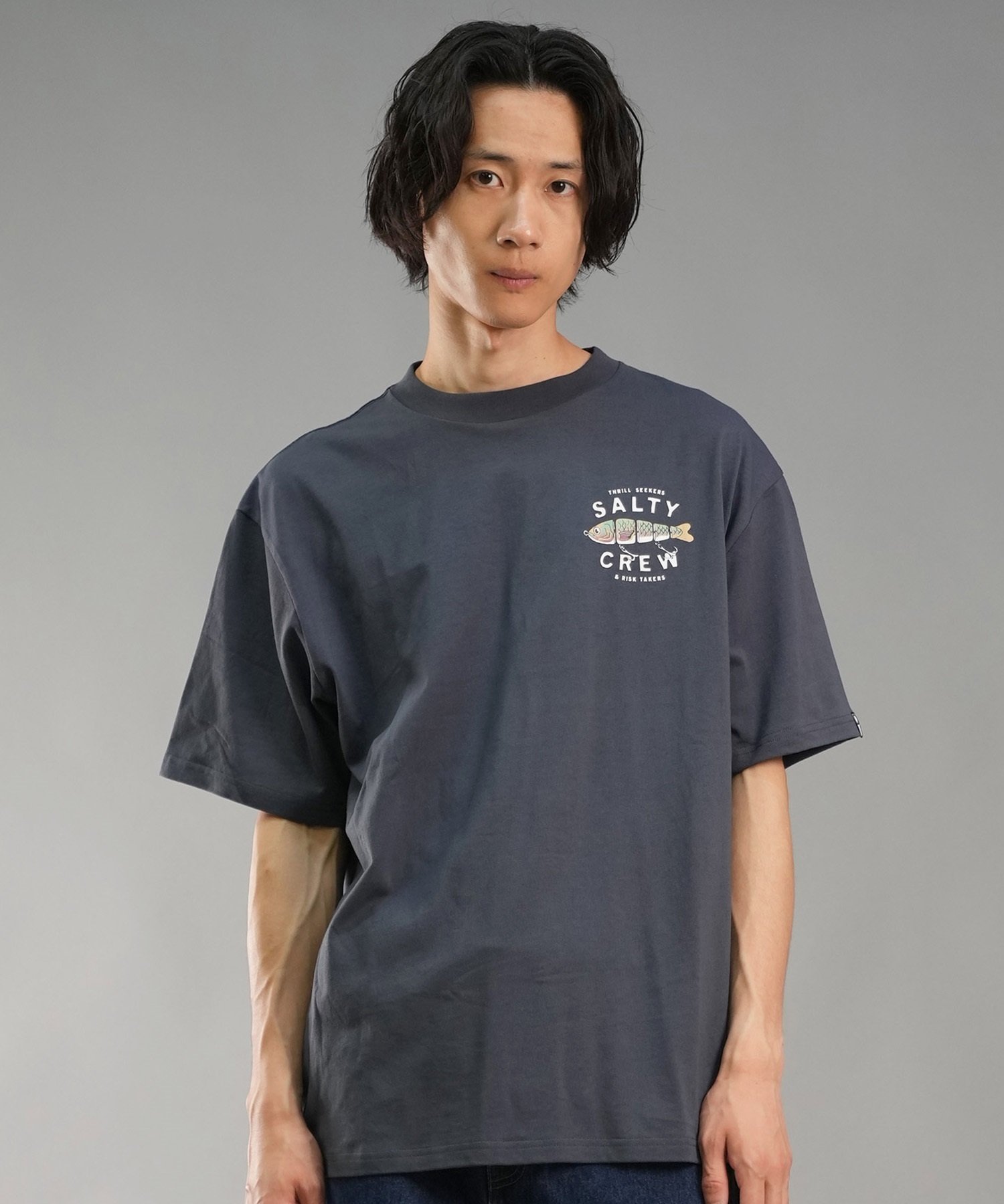 SALTY CREW ソルティークルー メンズ Tシャツ 半袖 バックプリント オーバーサイズ JAPAN LTD 54-234(WHT-M)