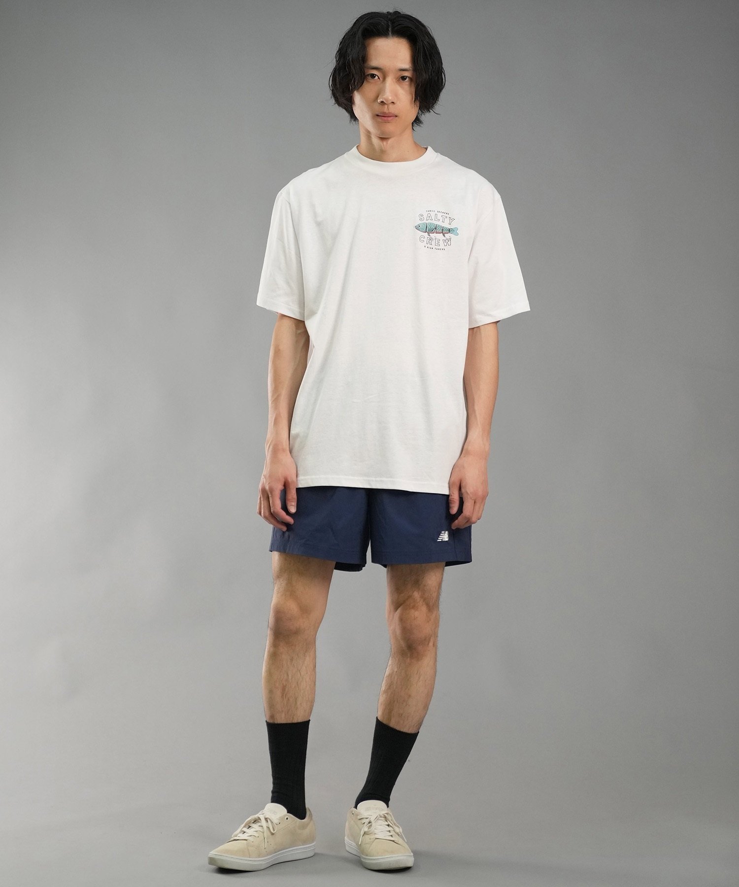 SALTY CREW ソルティークルー メンズ Tシャツ 半袖 バックプリント オーバーサイズ JAPAN LTD 54-234(WHT-M)