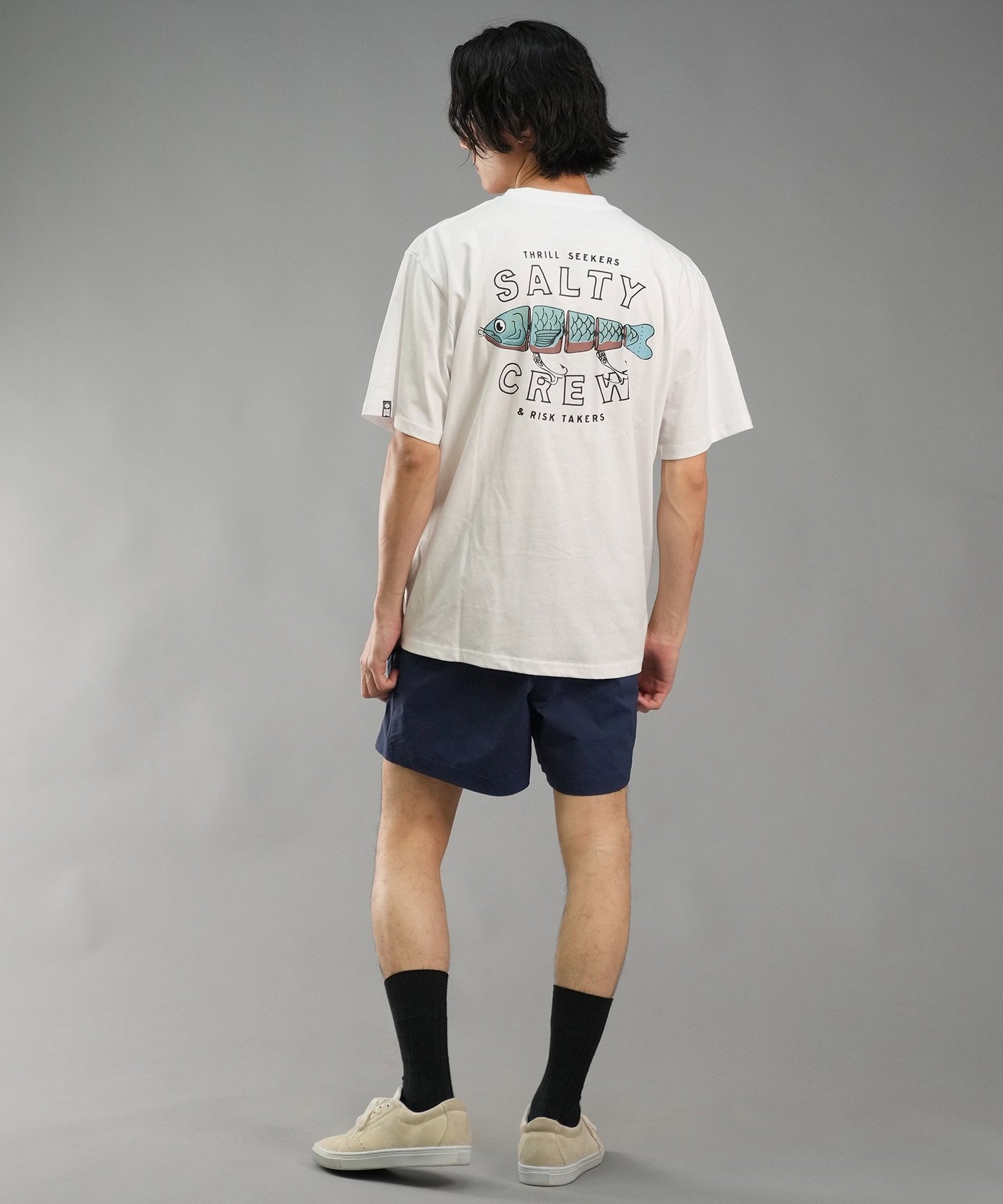 SALTY CREW ソルティークルー メンズ Tシャツ 半袖 バックプリント オーバーサイズ JAPAN LTD 54-234(WHT-M)