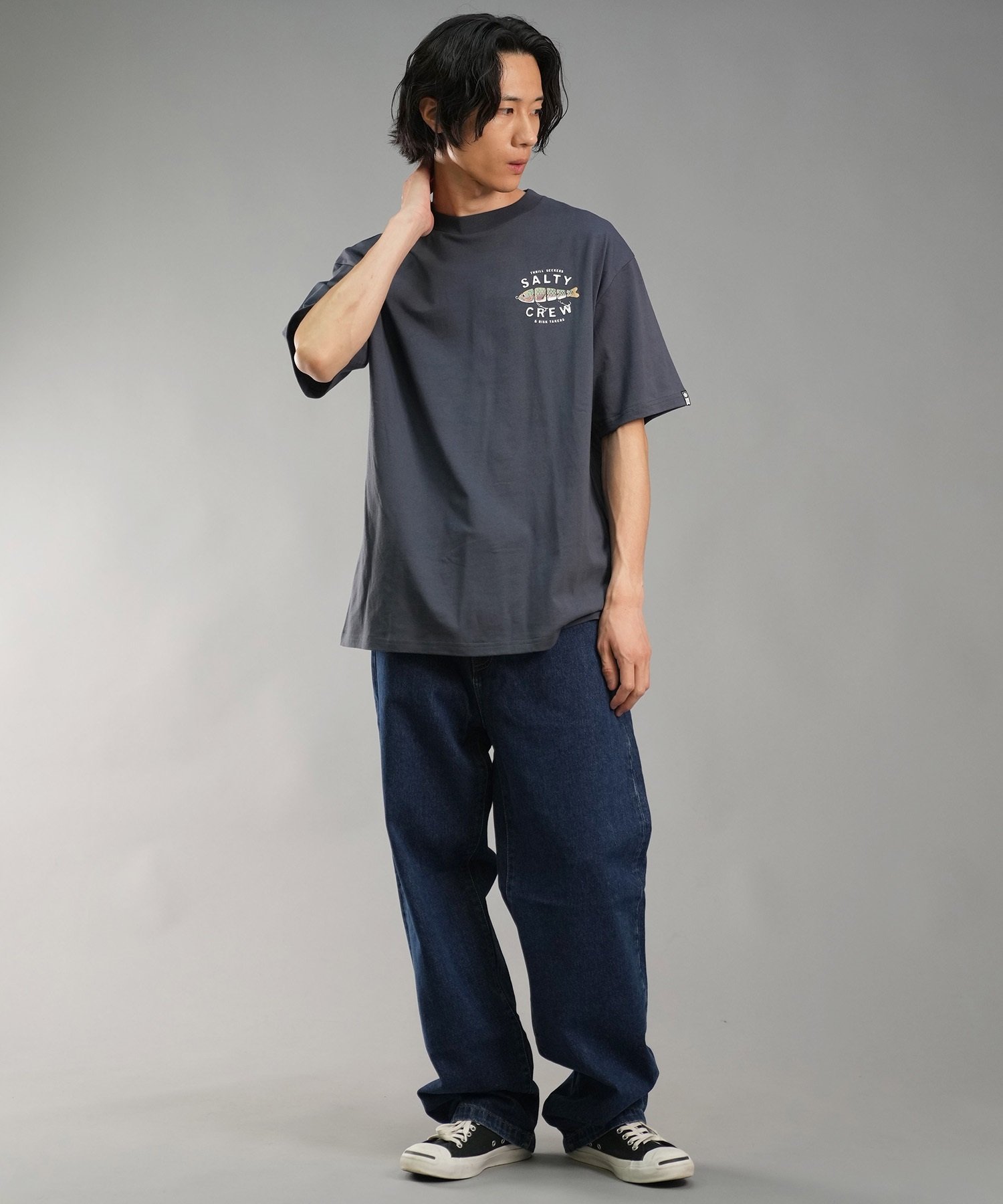 SALTY CREW ソルティークルー メンズ Tシャツ 半袖 バックプリント オーバーサイズ JAPAN LTD 54-234(CHA-M)