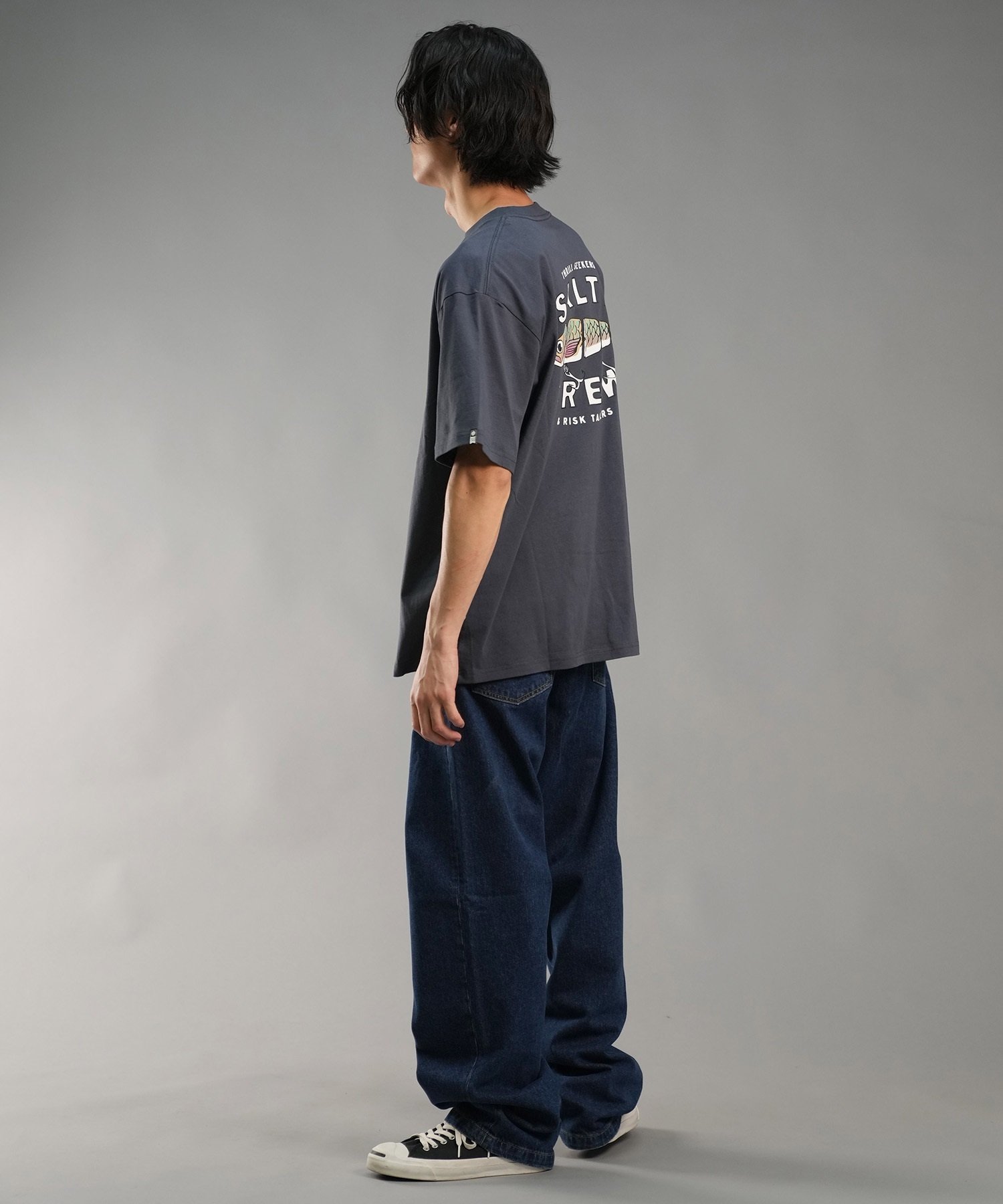 SALTY CREW ソルティークルー メンズ Tシャツ 半袖 バックプリント オーバーサイズ JAPAN LTD 54-234(WHT-M)