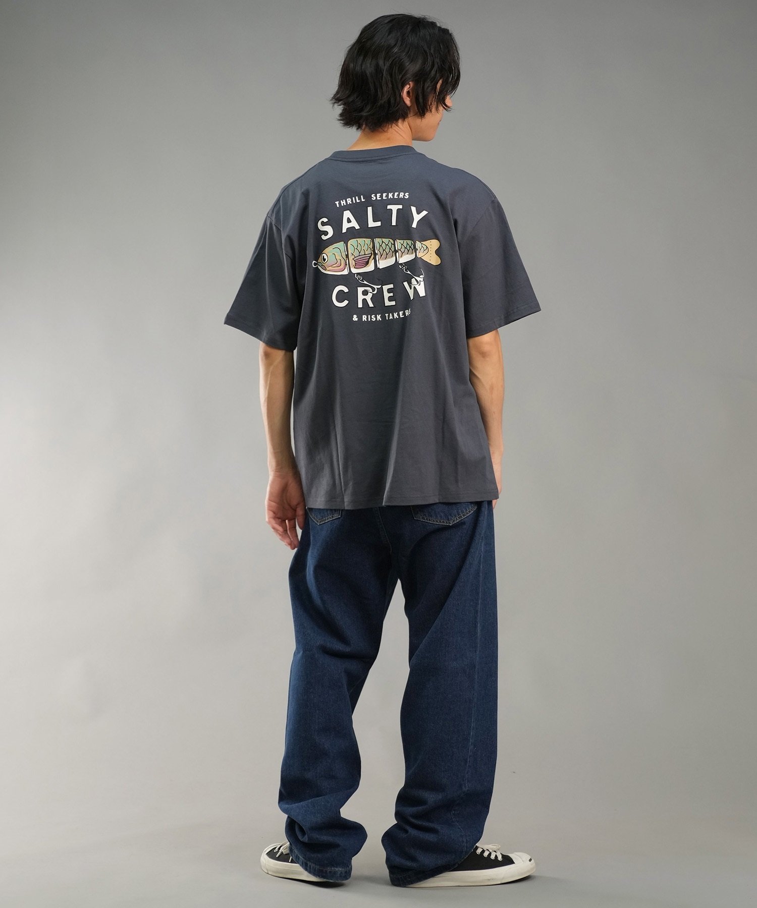 SALTY CREW ソルティークルー メンズ Tシャツ 半袖 バックプリント オーバーサイズ JAPAN LTD 54-234(CHA-M)