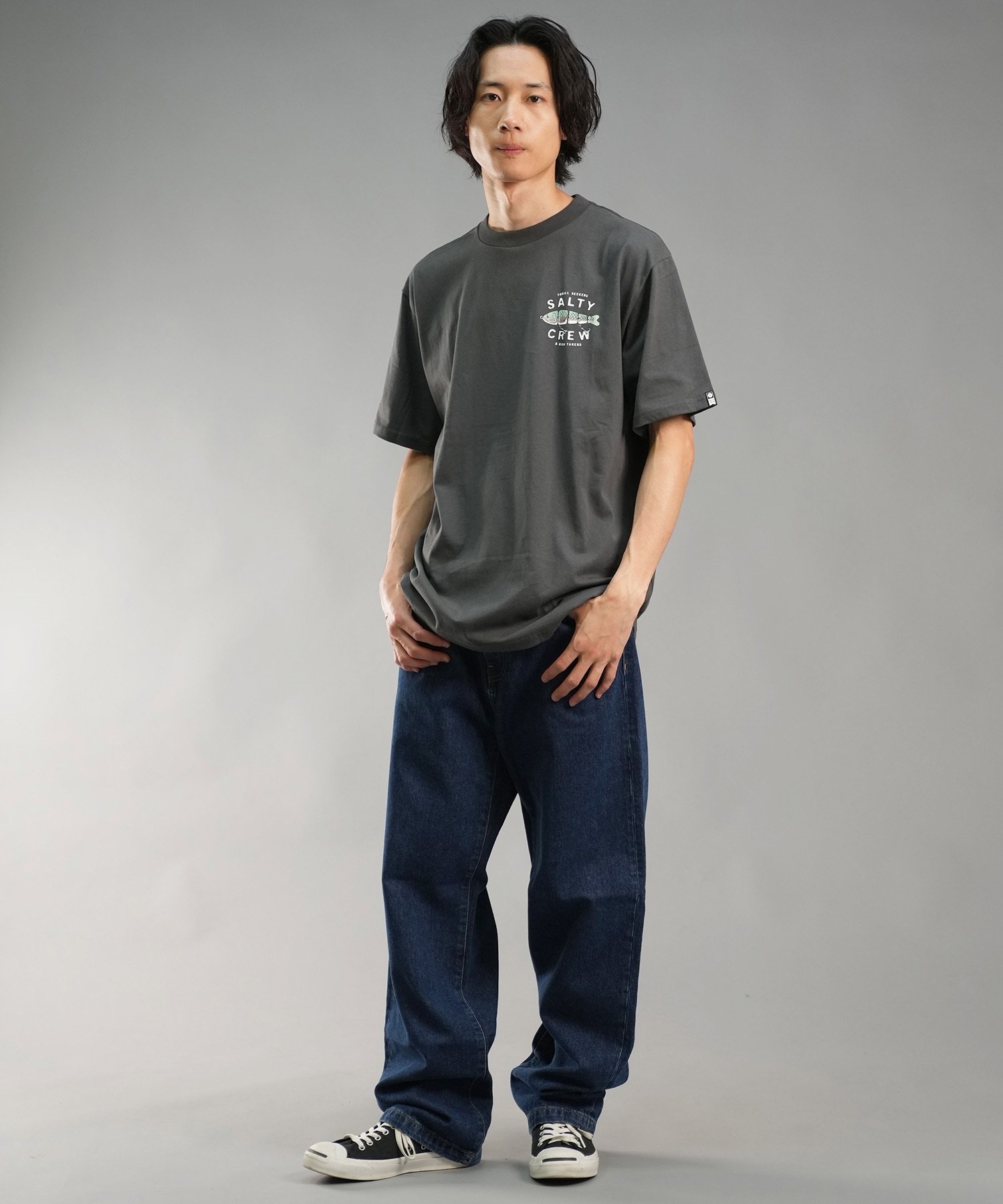 SALTY CREW ソルティークルー メンズ Tシャツ 半袖 バックプリント オーバーサイズ JAPAN LTD 54-234(CHA-M)