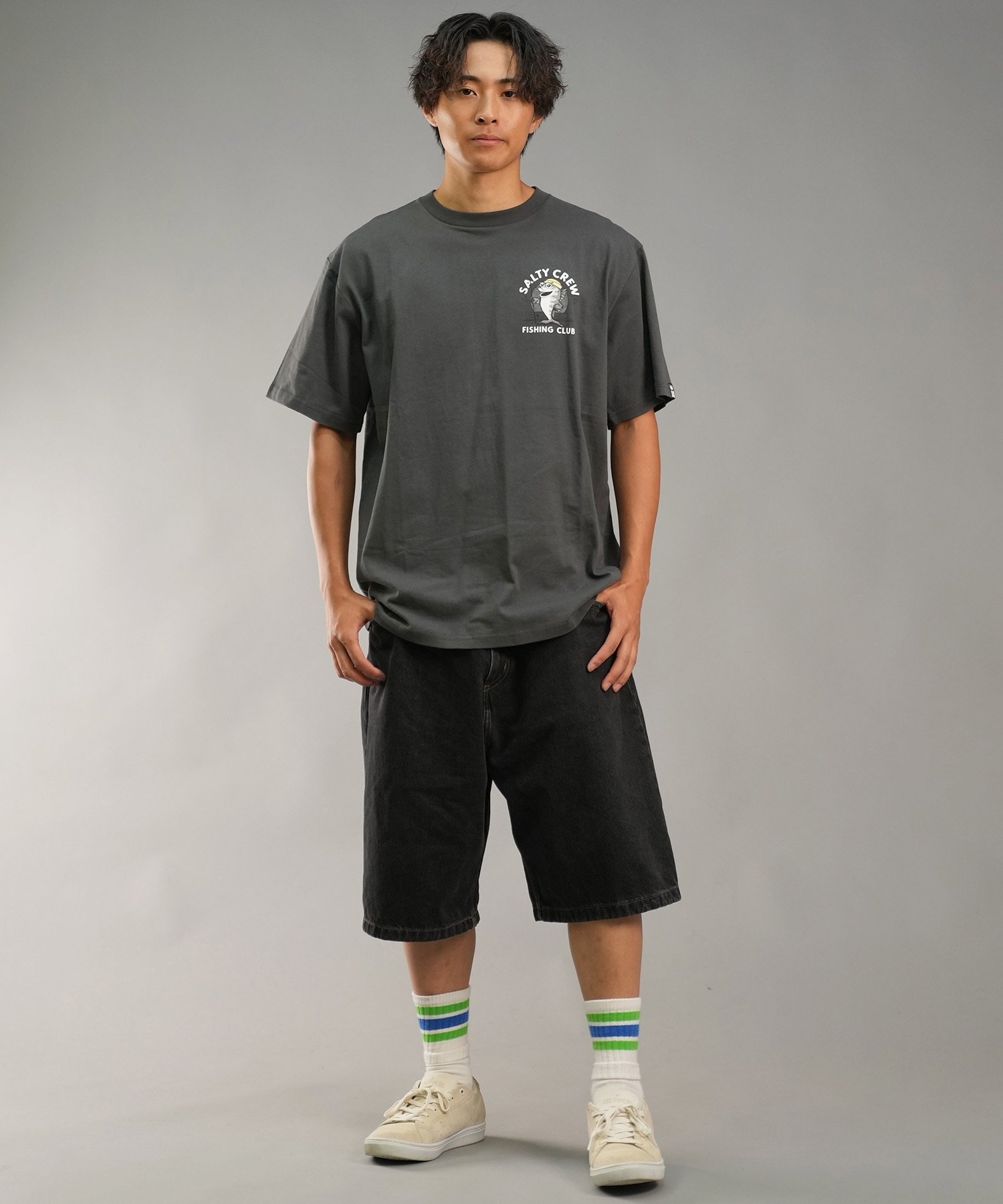 SALTY CREW ソルティークルー メンズ Tシャツ 半袖 バックプリント オーバーサイズ JAPAN LTD 54-235(WHT-M)