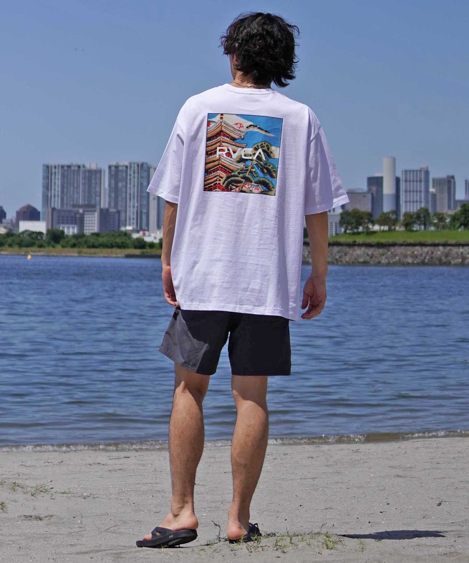 RVCA ルーカ メンズ 半袖 Tシャツ 和柄 DESI JAPAN EXCLUSIVE BE04A-P29 ムラサキスポーツ限定(WHT-S)