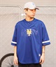 Fanatics ファナティクス メンズ 半袖 Tシャツ ゲームシャツ メッシュ MLB ニューヨーク・メッツ ML2124SS0002 ムラサキスポーツ限定(BLUE-M)