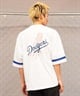 Fanatics ファナティクス メンズ 半袖 Tシャツ ゲームシャツ メッシュ MLB ロサンゼルス・ドジャース ML2124SS0003 ムラサキスポーツ限定(WHITE-M)