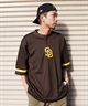 Fanatics ファナティクス メンズ 半袖 Tシャツ ゲームシャツ メッシュ MLB サンディエゴ・パドレス ML2124SS0004 ムラサキスポーツ限定(BROWN-M)