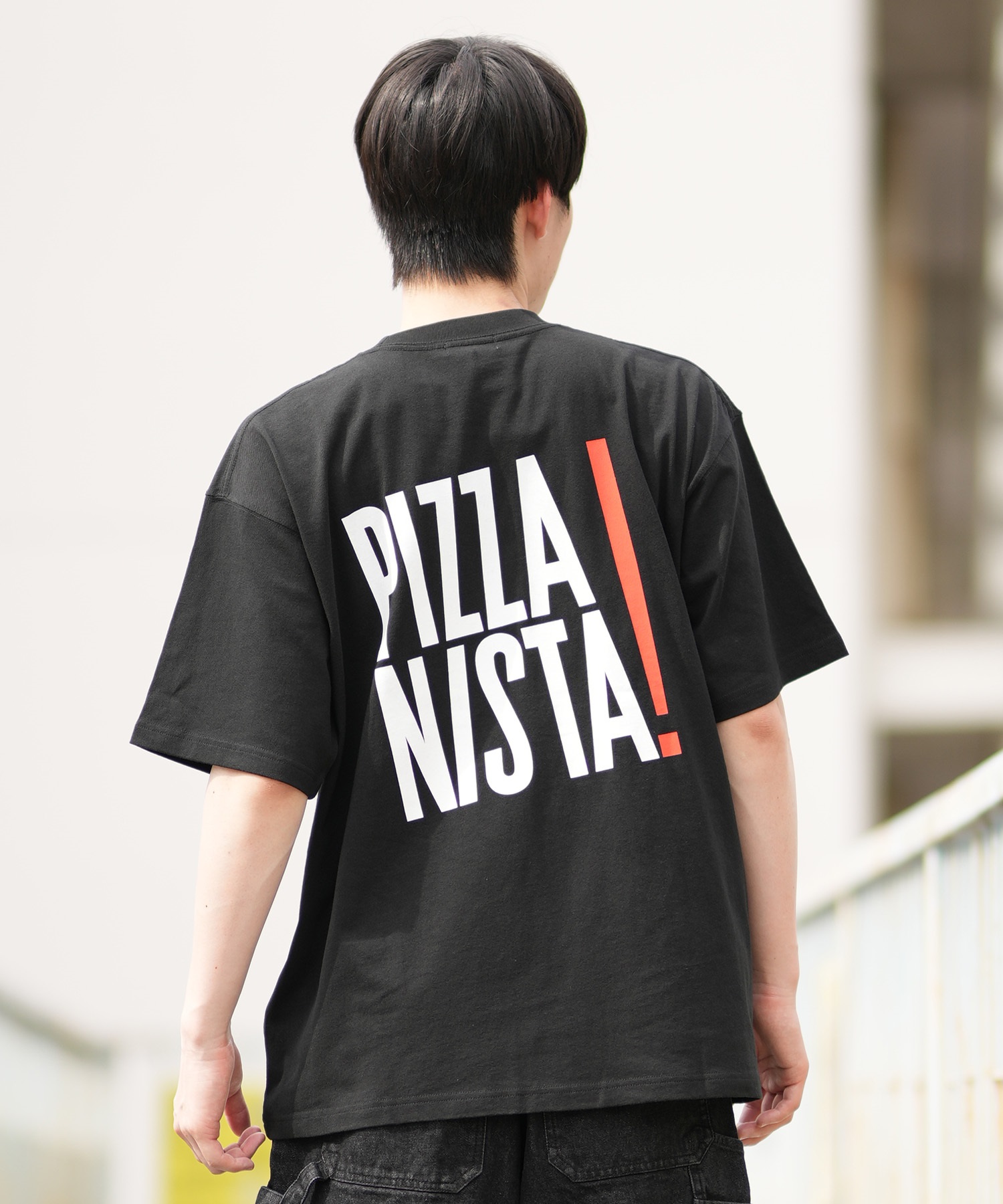 PIZZANISTA ピッザニスタ 半袖 Tシャツ メンズ ユニセックス オーバーサイズ PNTM242-02 ムラサキスポーツ限定(WT-M)