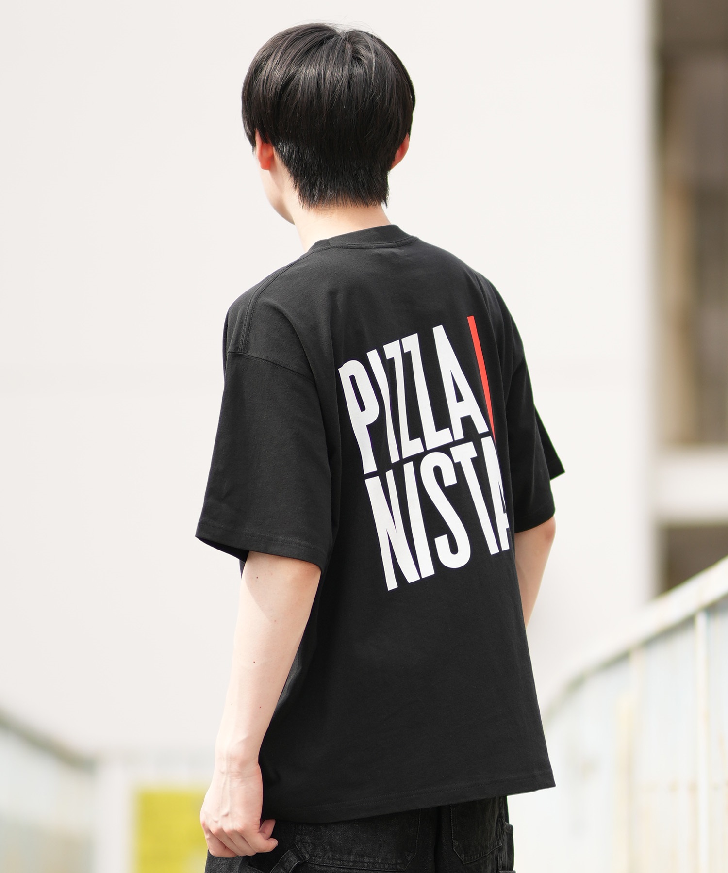 PIZZANISTA ピッザニスタ 半袖 Tシャツ メンズ ユニセックス オーバーサイズ PNTM242-02 ムラサキスポーツ限定(WT-M)