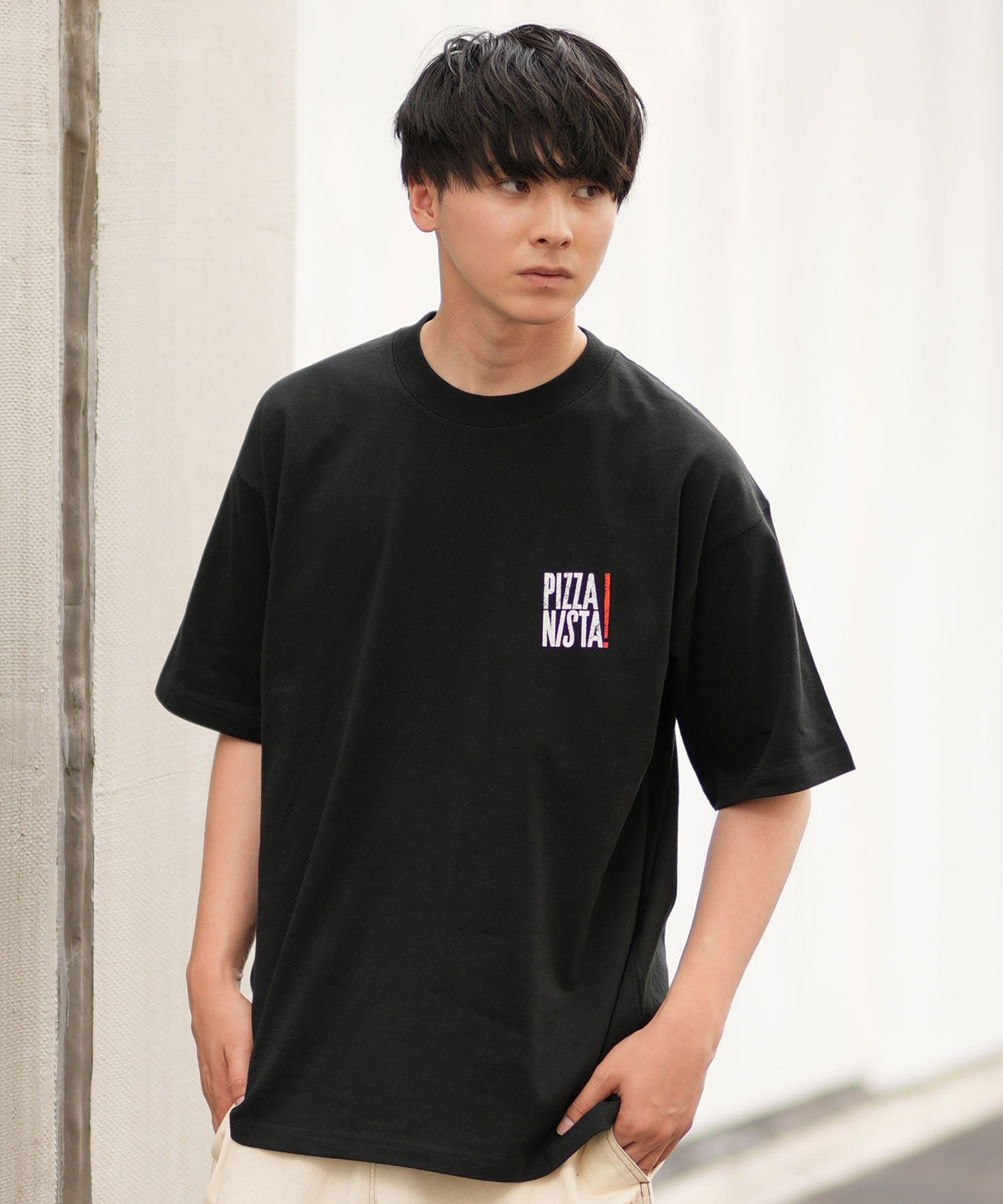 PIZZANISTA ピッザニスタ 半袖 Tシャツ メンズ ユニセックス カスレプリント PNTM242-03 ムラサキスポーツ限定(WT-M)