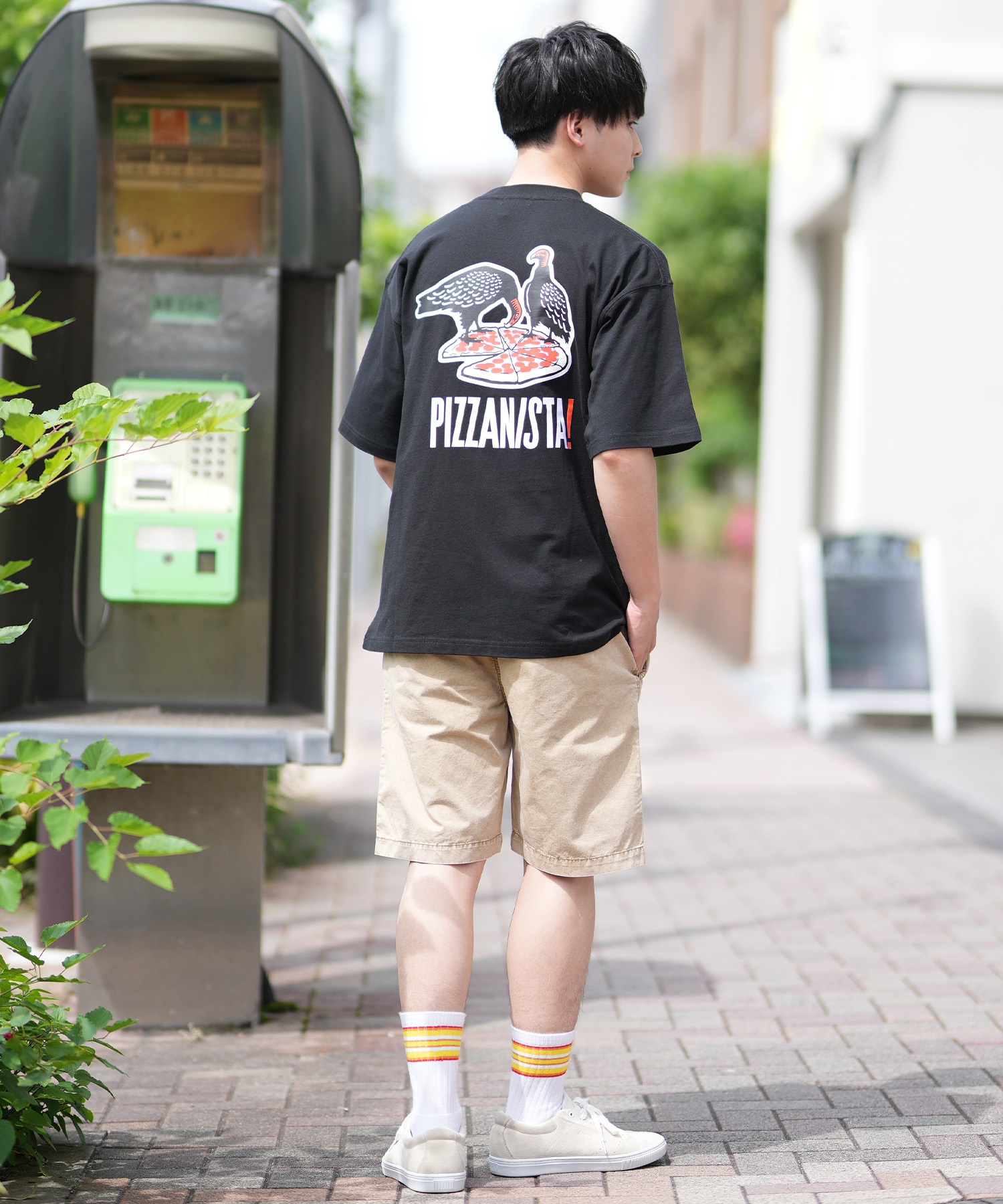 PIZZANISTA ピッザニスタ 半袖 Tシャツ メンズ ユニセックス オーバーサイズ PNTM242-05 ムラサキスポーツ限定(WT-M)