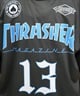 THRASHER スラッシャー メンズ 半袖 Tシャツ ゲームシャツ メッシュ オーバーサイズ ムラサキスポーツ限定(WHT-M)