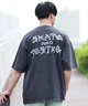 THRASHER スラッシャー メンズ 半袖 Tシャツ ブランドロゴ ピグメント加工 THMM-24SMSST01 ムラサキスポーツ限定(BLK1-M)