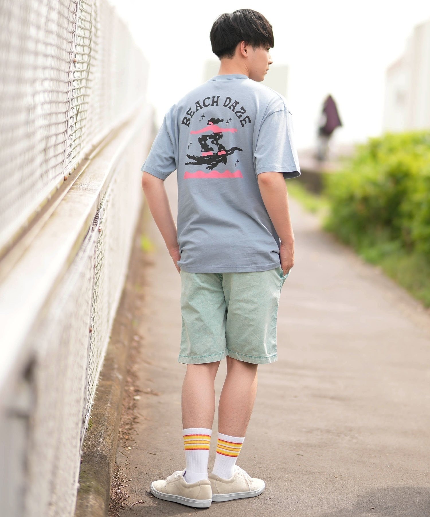 DEAR LAUREL ディアローレル メンズ 半袖 Tシャツ D24S2120 Toyameg コラボレーション(WHT-M)