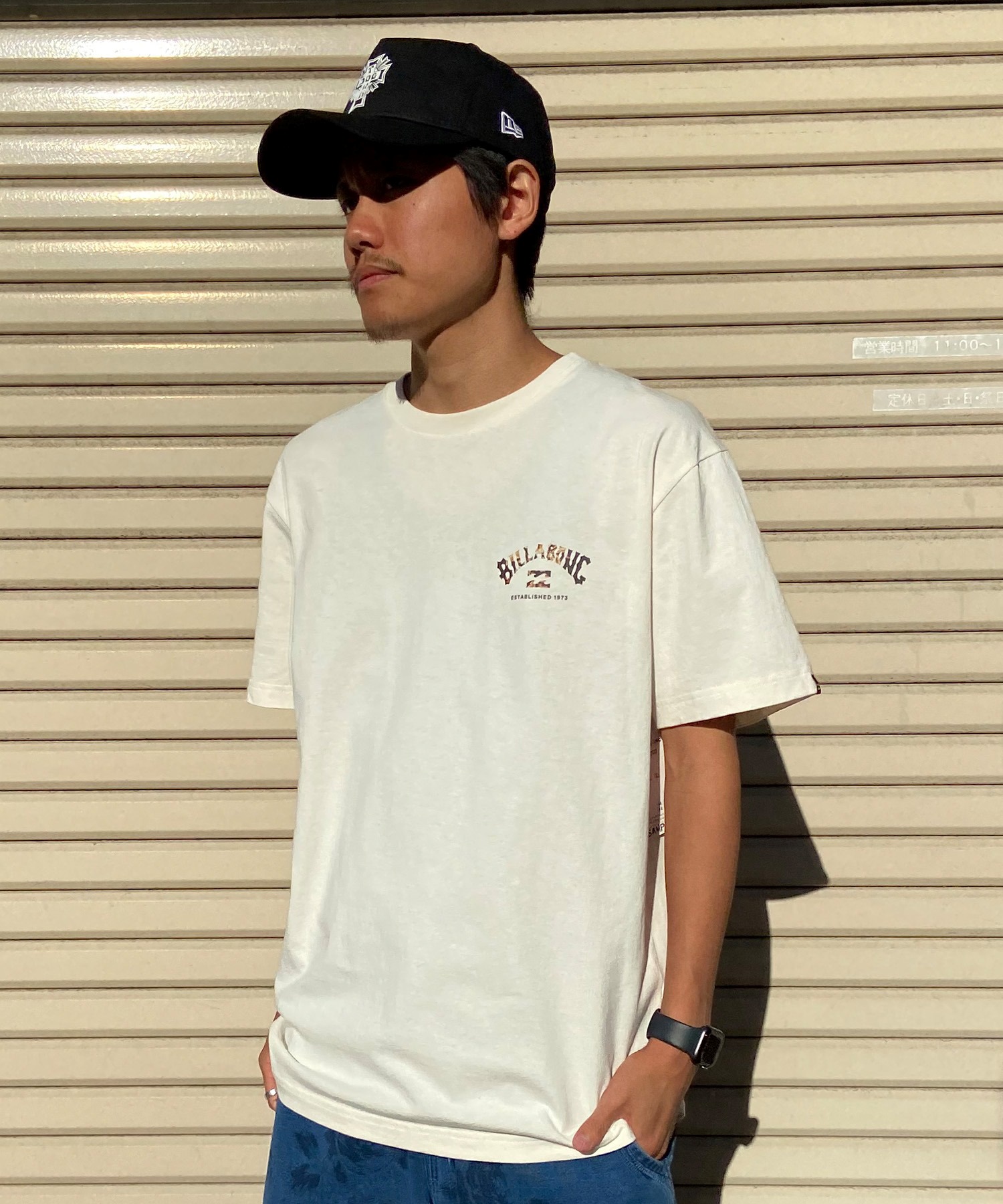 【クーポン対象】BILLABONG ビラボン LOGO BE011-202 メンズ 半袖 Tシャツ(BLK-S)