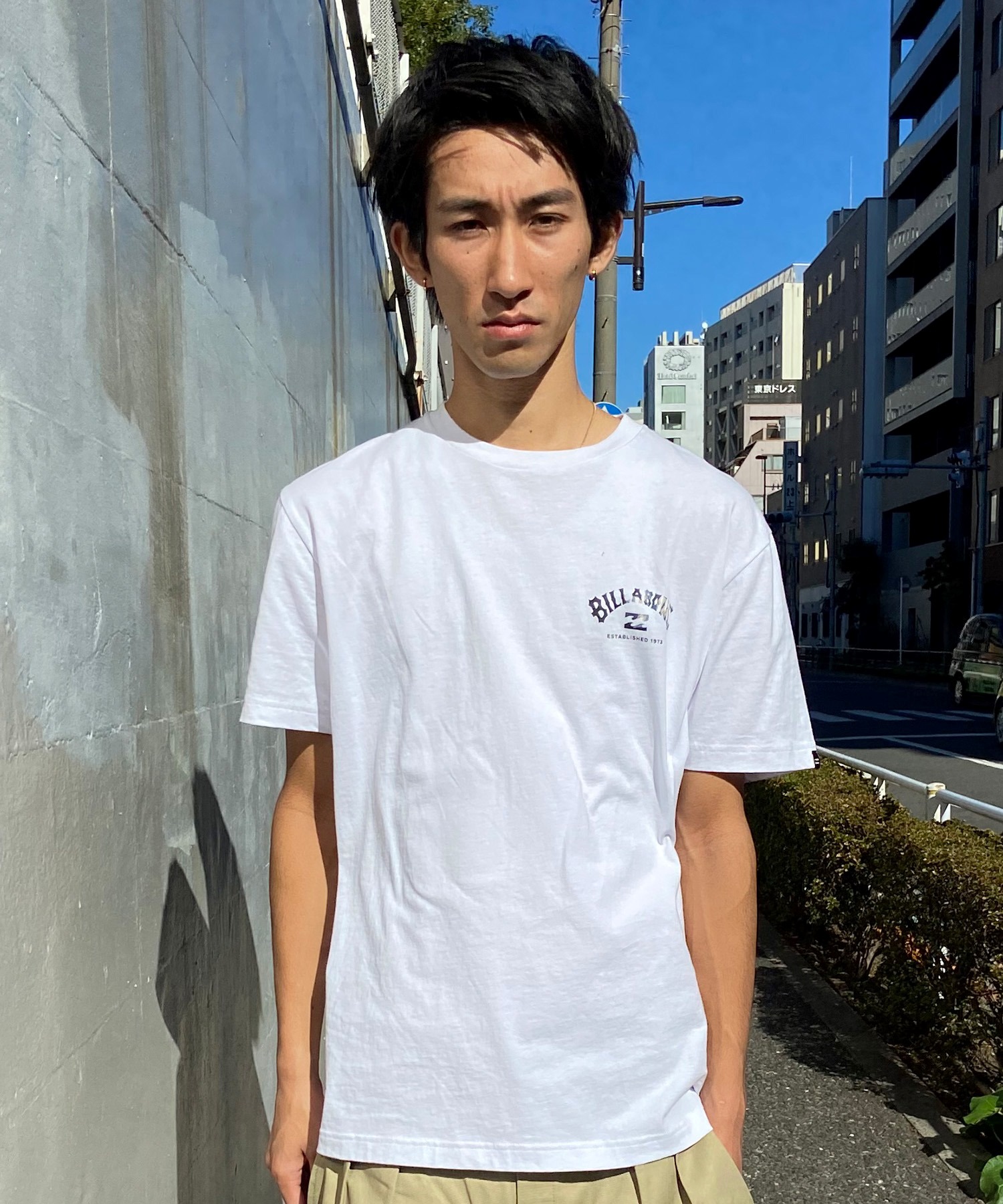 【クーポン対象】BILLABONG ビラボン LOGO BE011-202 メンズ 半袖 Tシャツ(WHT-S)