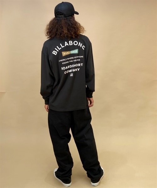 BILLABONG/ビラボン 長袖 Tシャツ ロンT バックプリント オーバーサイズ BD012-053(WHT-M)