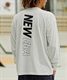 NEW ERA/ニューエラ 長袖 Tシャツ ロンT オーバーサイズ バックプリント 吸汗速乾 13944301 ムラサキスポーツ別注(WHT-M)