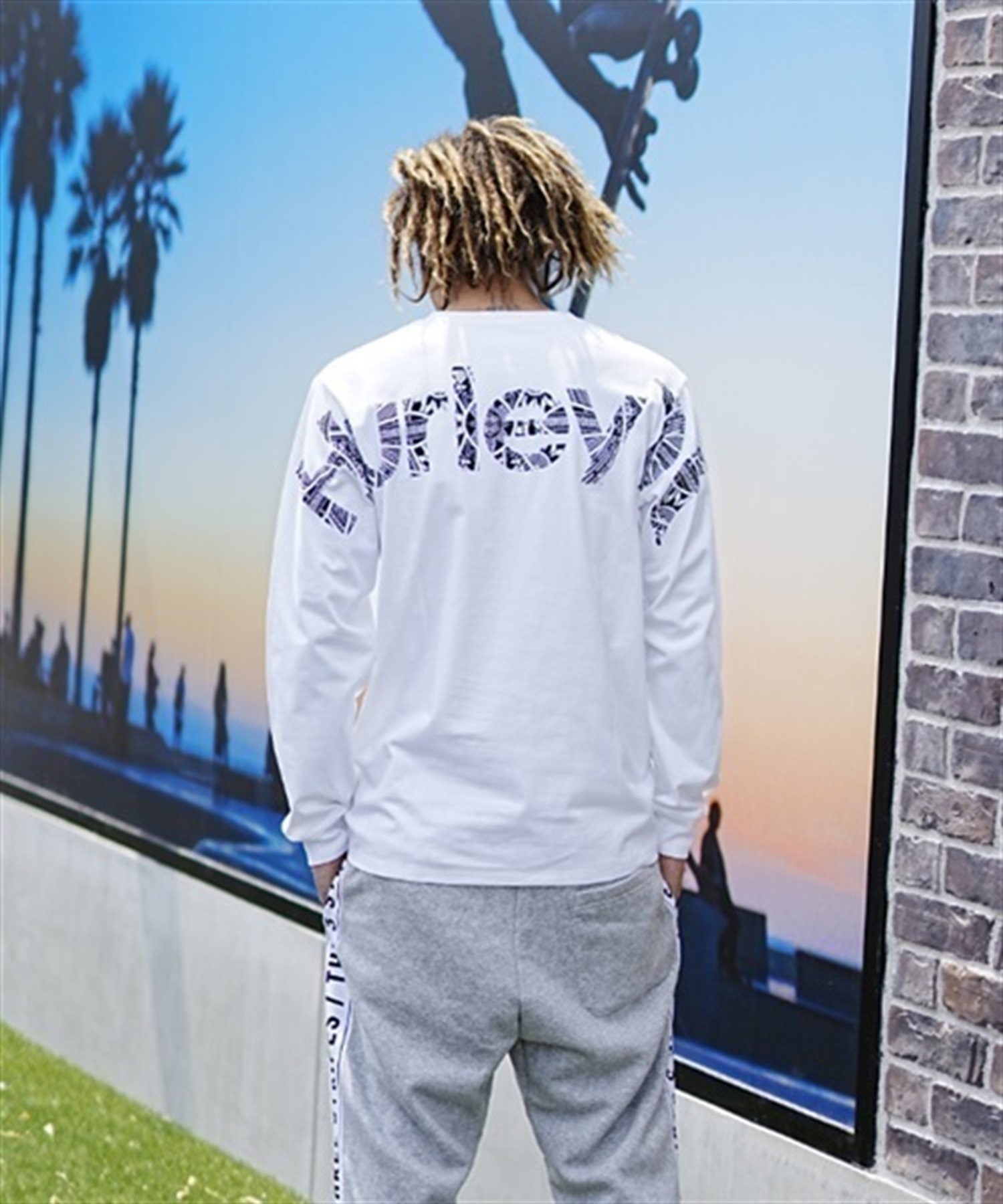 Hurley/ハーレー ロンT フロントワンポイント アーチロゴ MLS2312049(WHT-M)