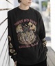 【ムラサキスポーツ別注】LURKING CLASS/ラーキングクラス メンズ ロンT ワイドシルエット グラフィックTシャツ ST23FTM04(BKAC-M)