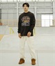 【ムラサキスポーツ別注】LURKING CLASS/ラーキングクラス メンズ 長袖Tシャツ 80年代 ルーズシルエット ST23FTM05(BKAC-M)