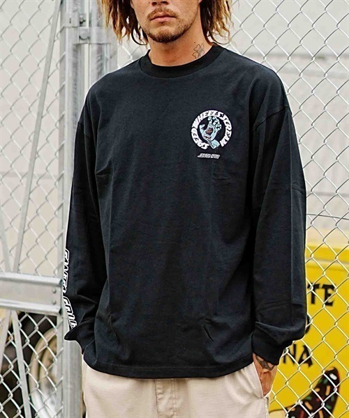 【ムラサキスポーツ限定】SANTACRUZ/サンタクルーズ Speed Wheels Strip L/S Tee 502233403(OFFBK-M)