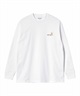 Carhartt WIP/カーハートダブリューアイピー メンズ 長袖 Tシャツ ルーズシルエット ロゴ刺繍 I029955(WHITE-S)